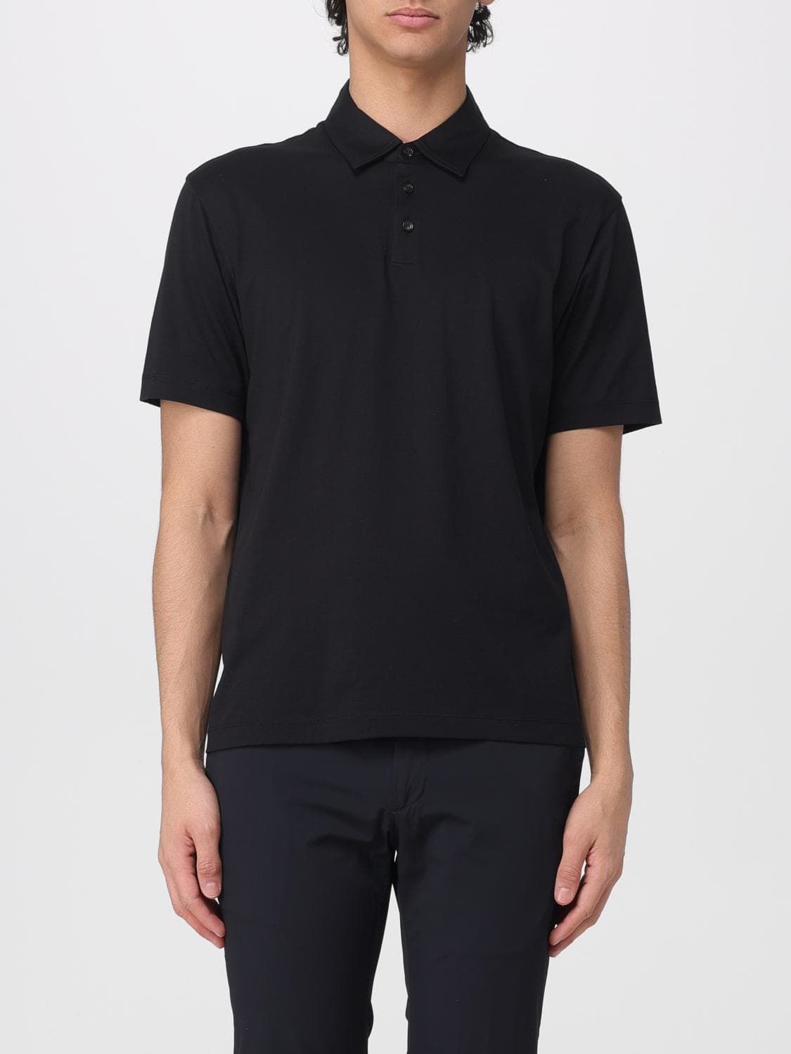 Zanone Cotton and Silk Polo Shirt