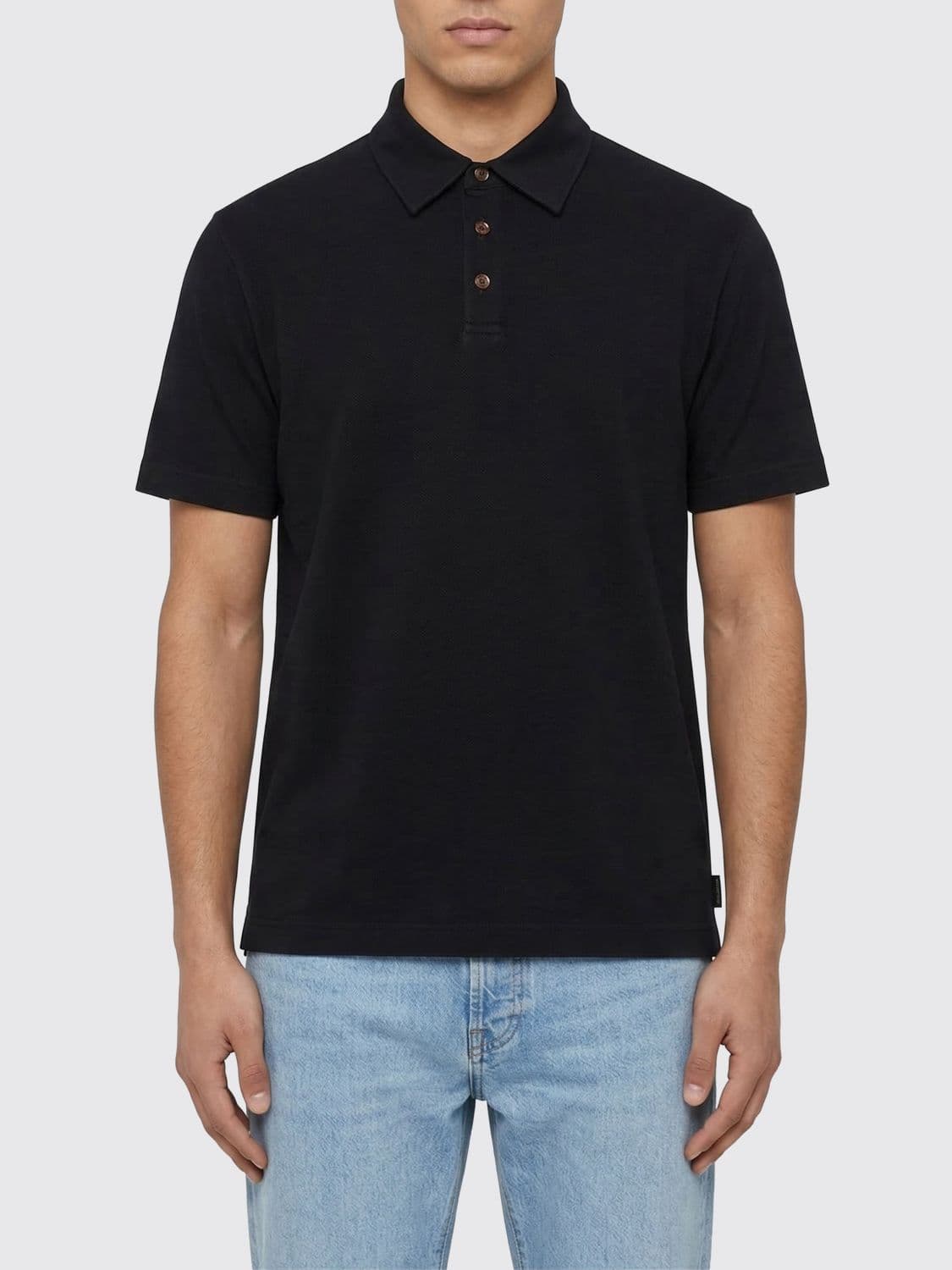 Zanone Cotton and Silk Polo Shirt