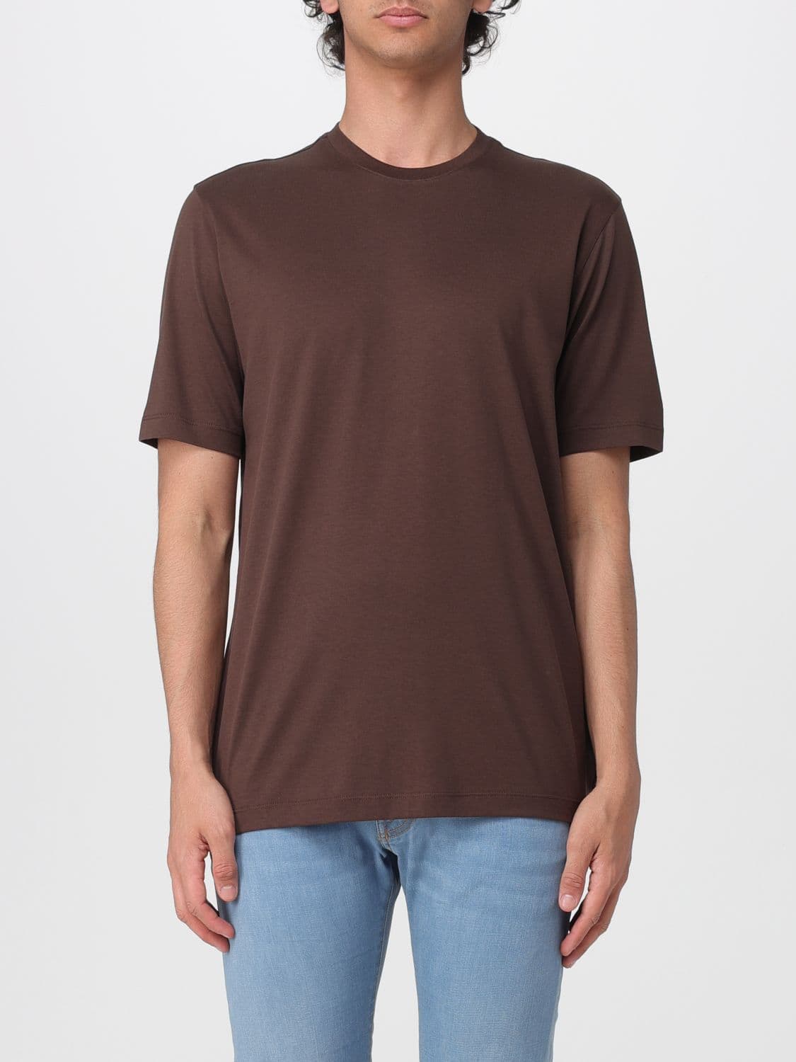 Zanone Basic Cotton and Silk T-Shirt