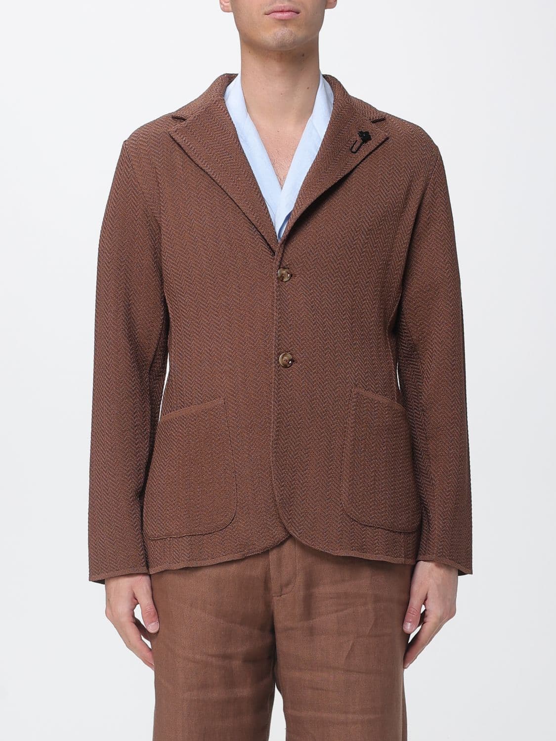 Lardini Single-Breasted Cotton Blend Blazer · XL