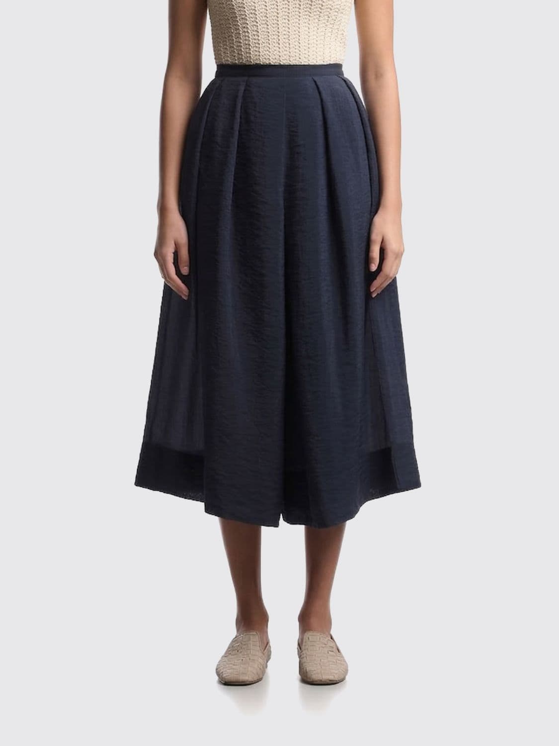 Emporio Armani Lyocell Blend Midi Skirt · 42