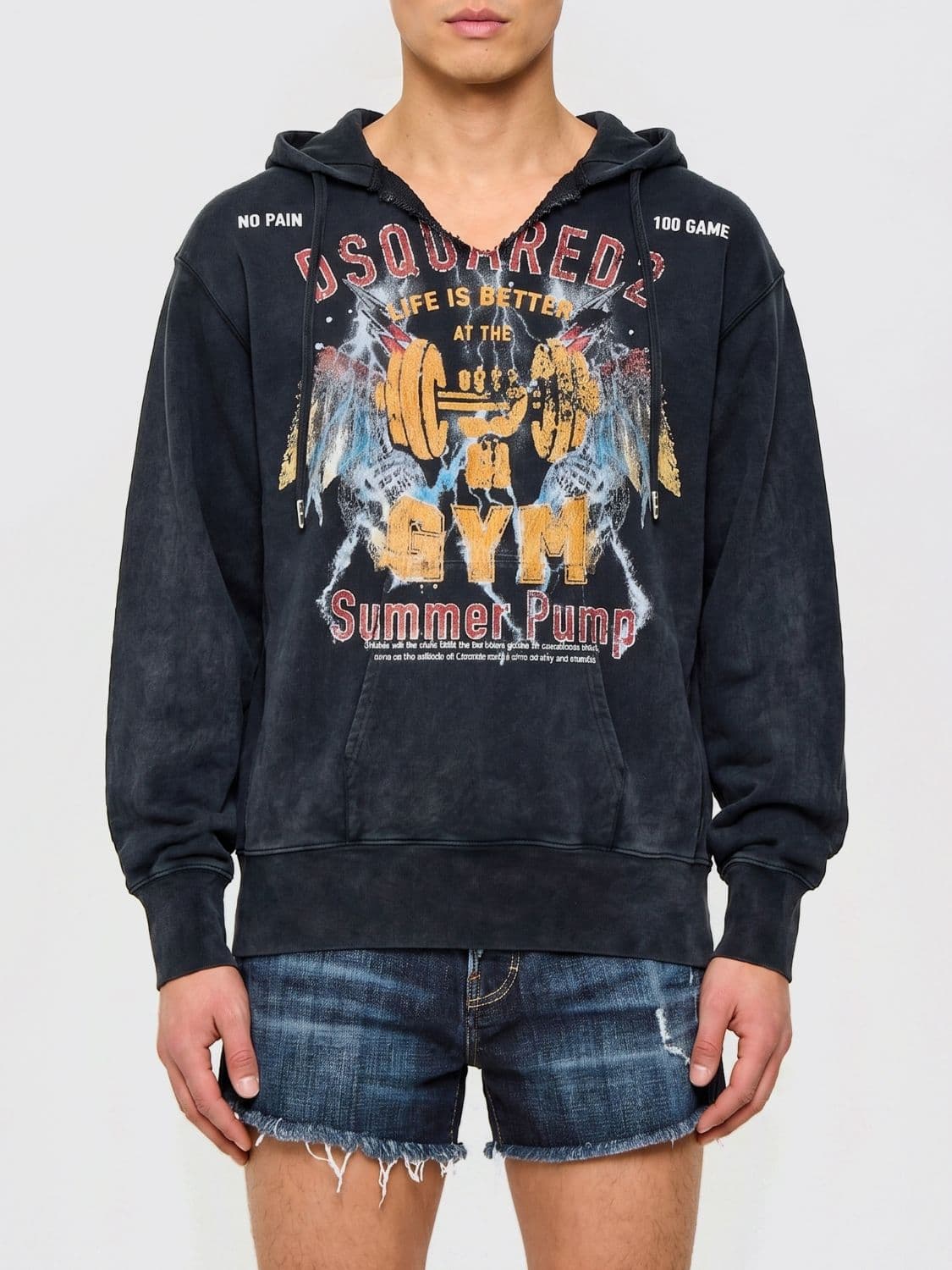 Dsquared2 Printed Cotton Hoodie