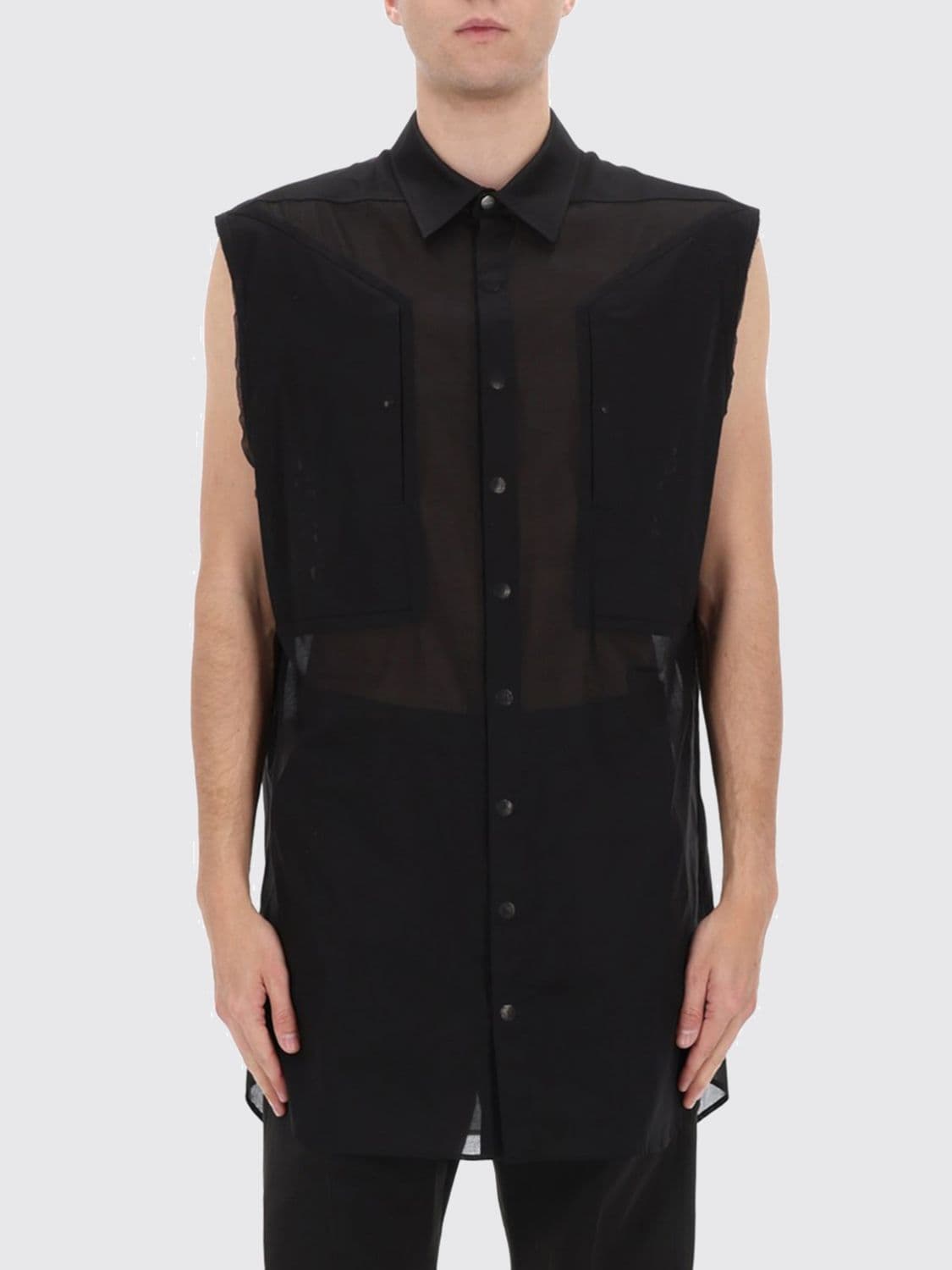 Rick Owens Sleeveless Cotton Shirt
