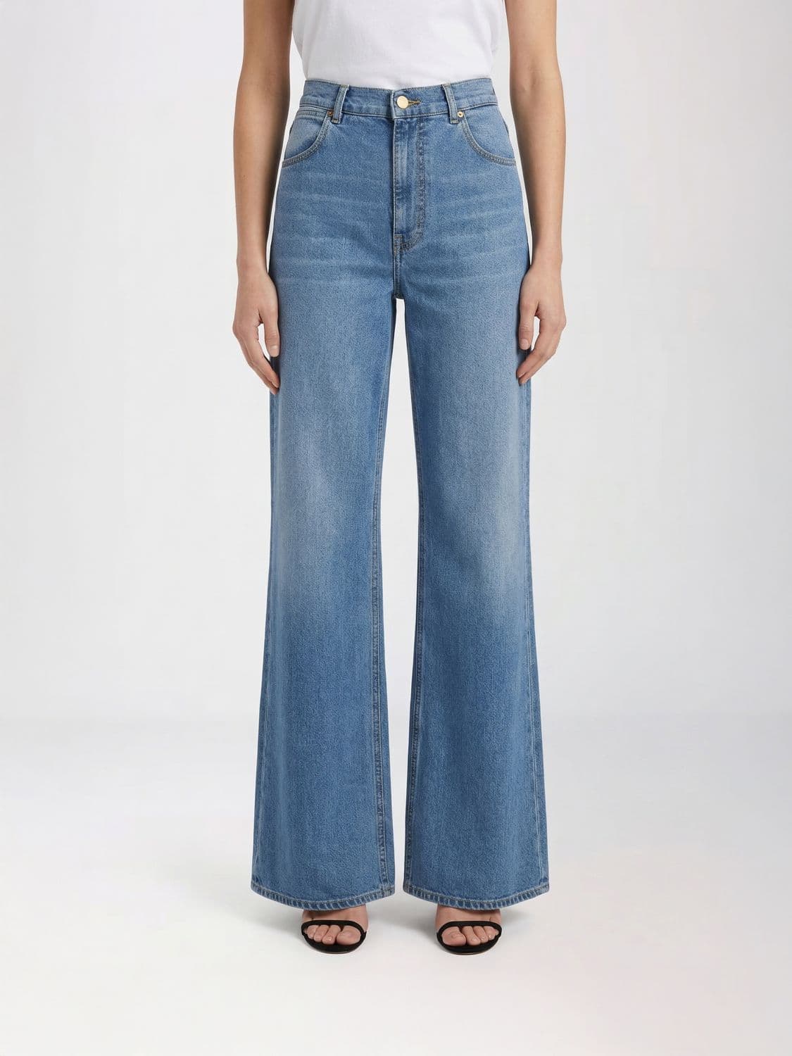 Fay Cotton Blend Denim Flared Jeans