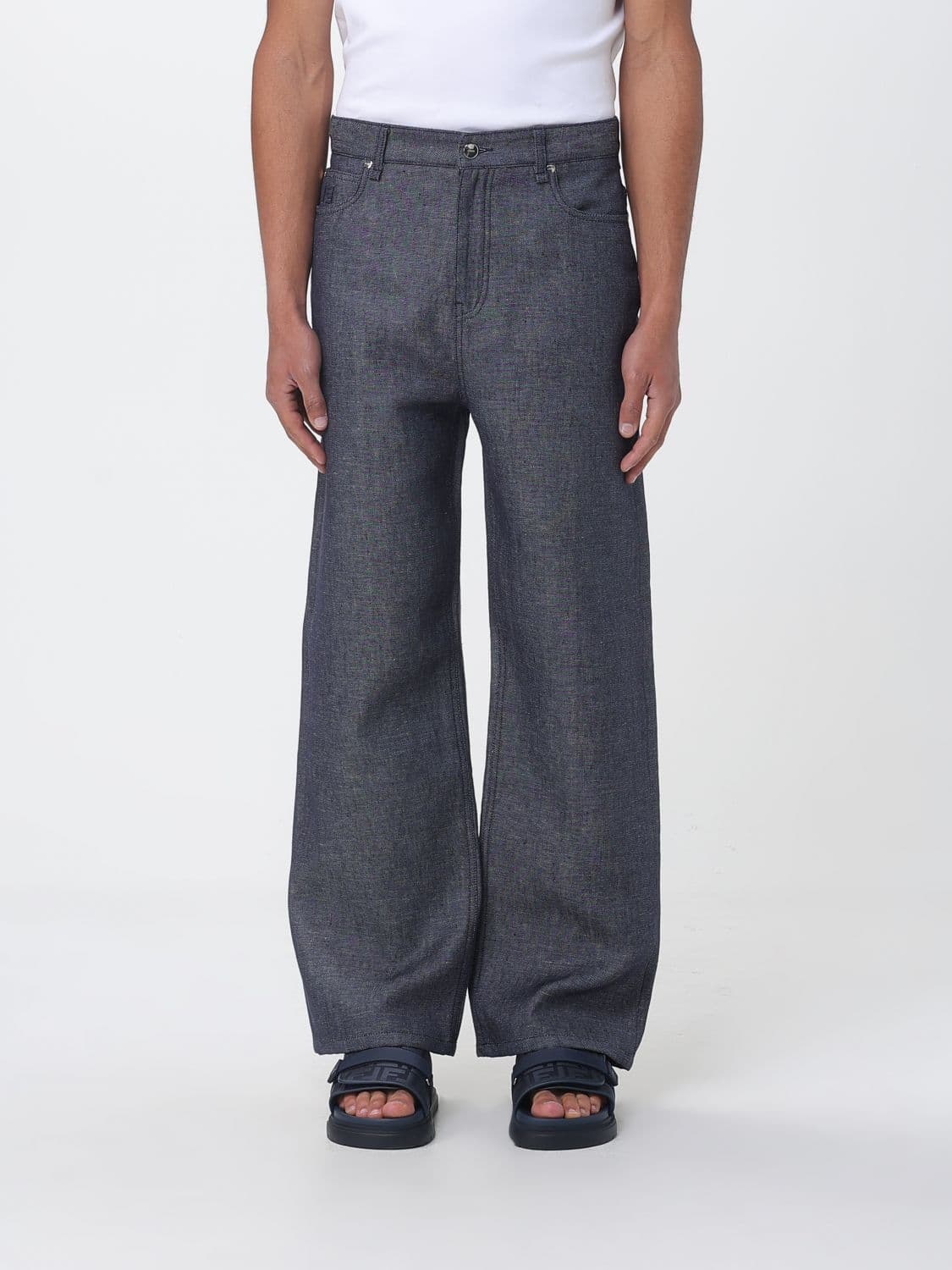 Fendi Cotton Denim Straight Jeans