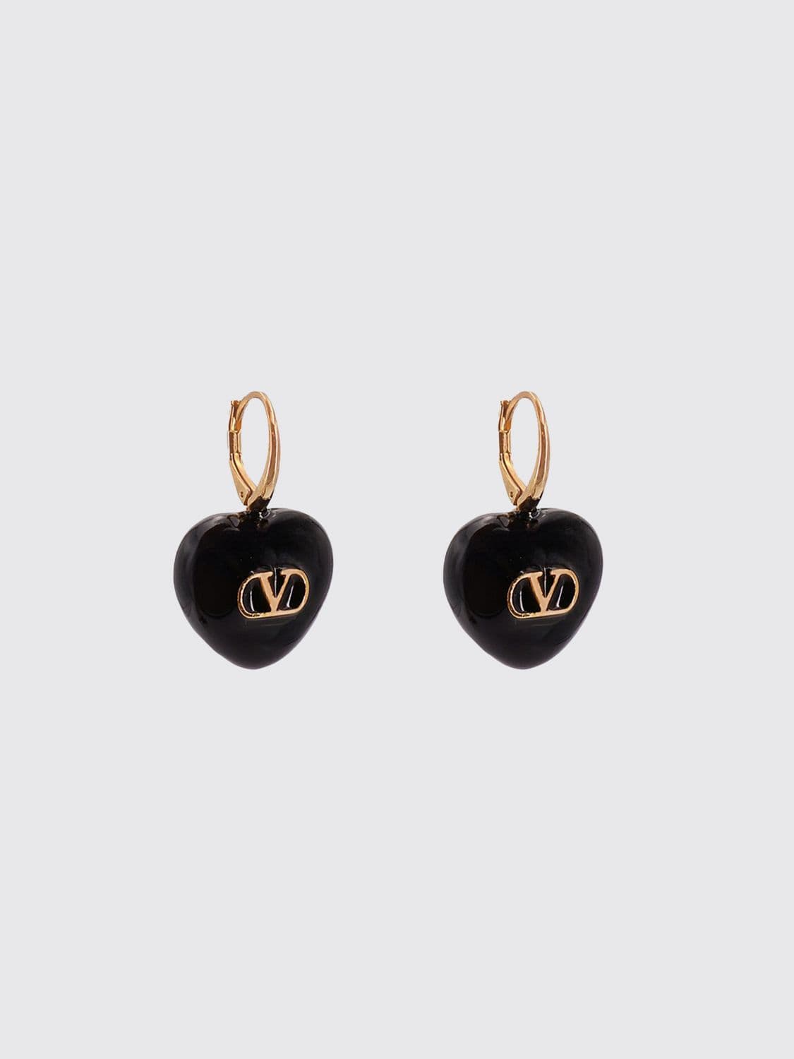Valentino Garavani Coeur Royal Earrings in Enamelled Brass · OS