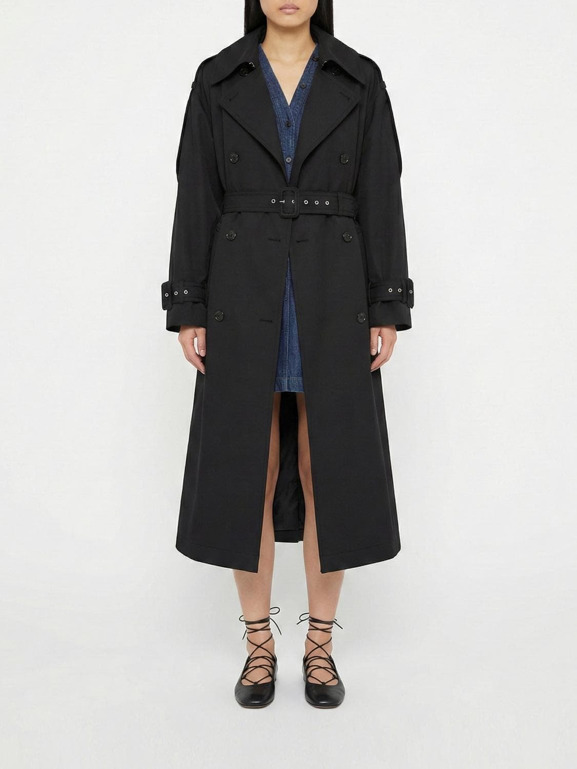 Sportmax Double-Breasted Trench Coat · M