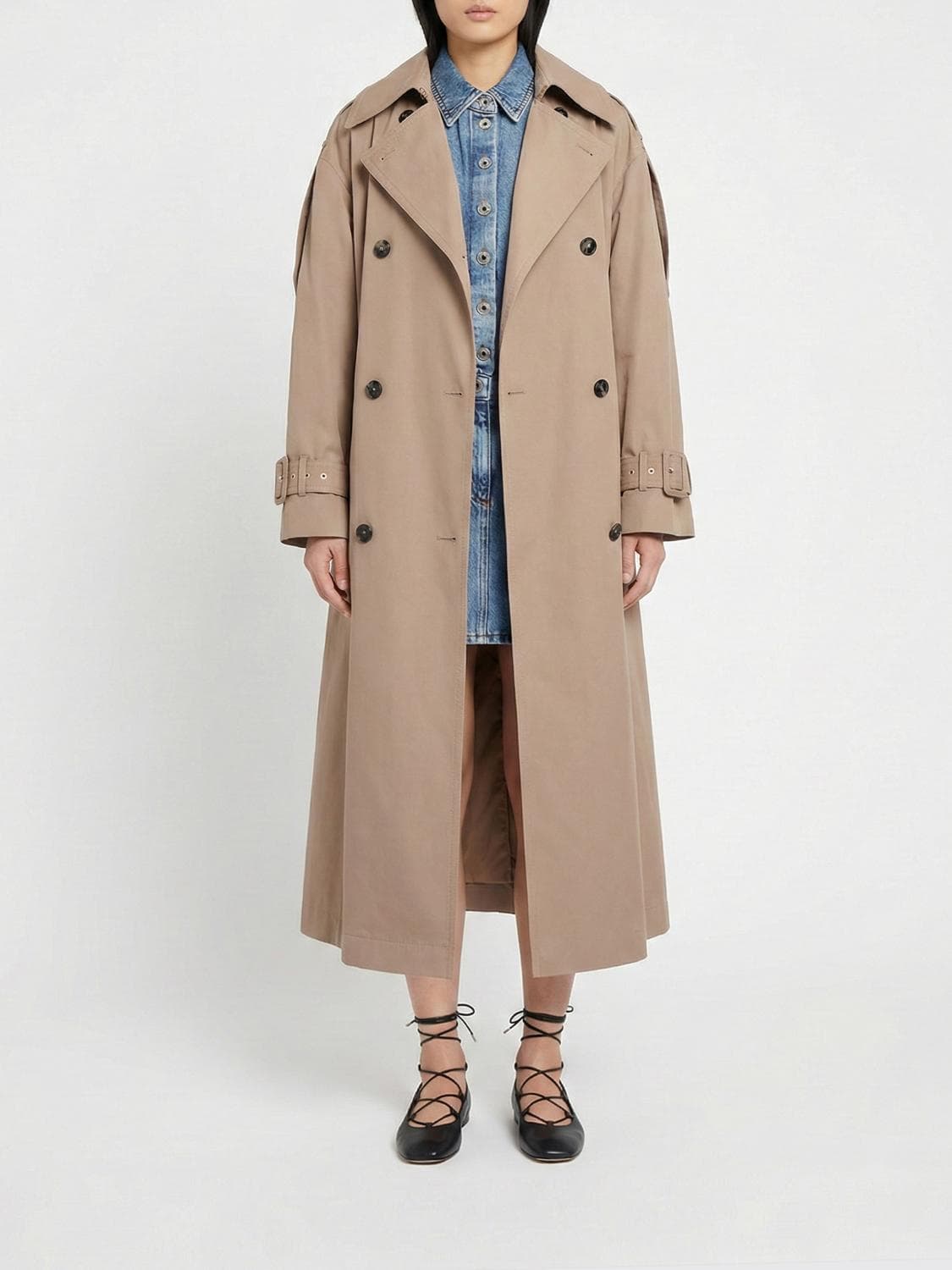 Sportmax Double-Breasted Trench Coat