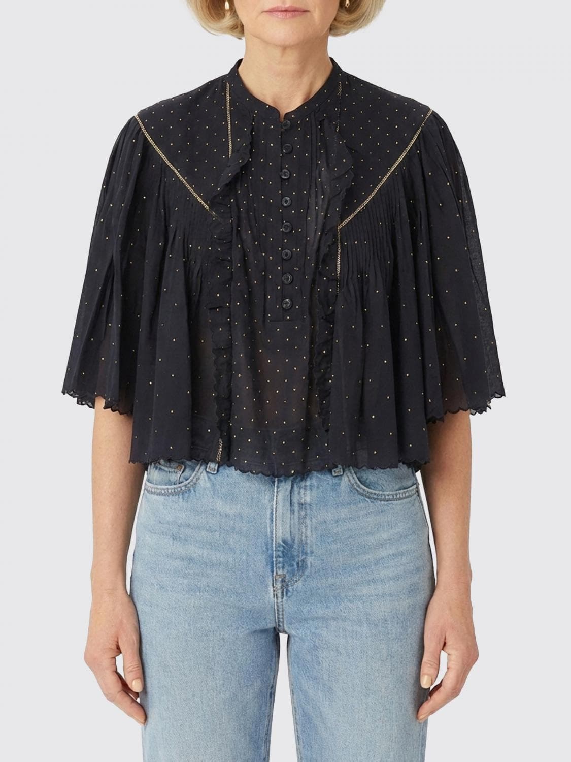 Isabel Marant Etoile Polka Dot Cotton Top · 36
