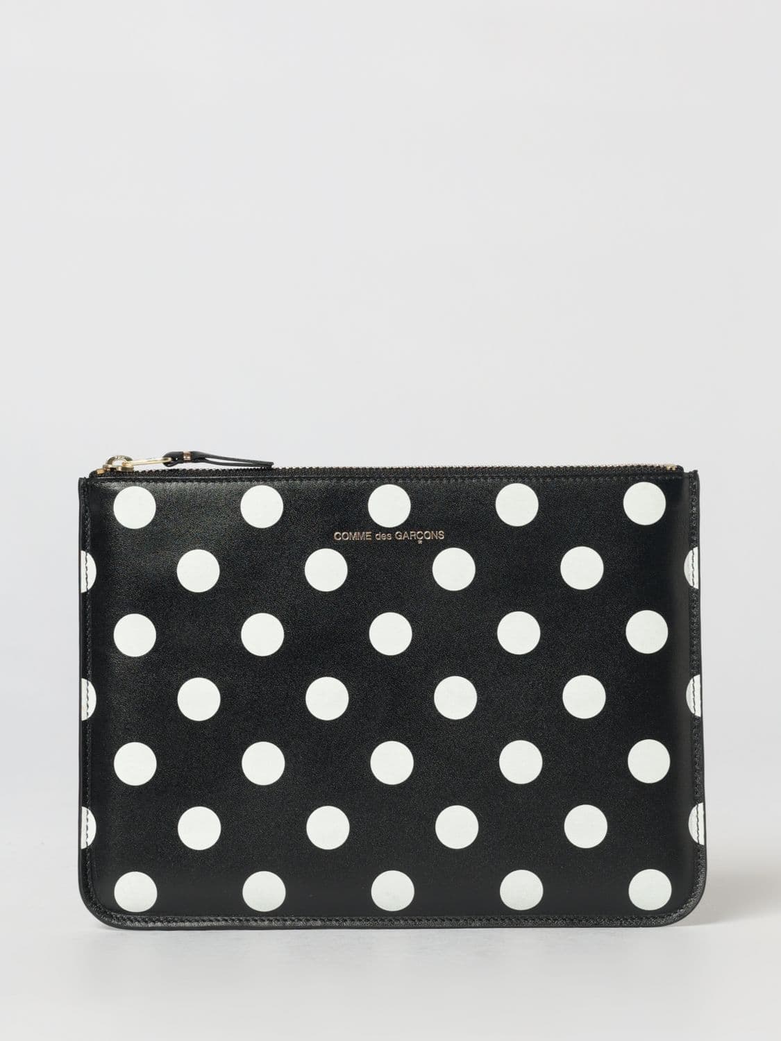 Comme Des Garçons Wallet Polka Dot Leather Pouch