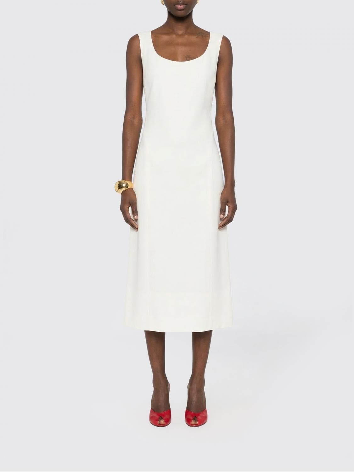 Jacquemus Linen Blend Midi Dress