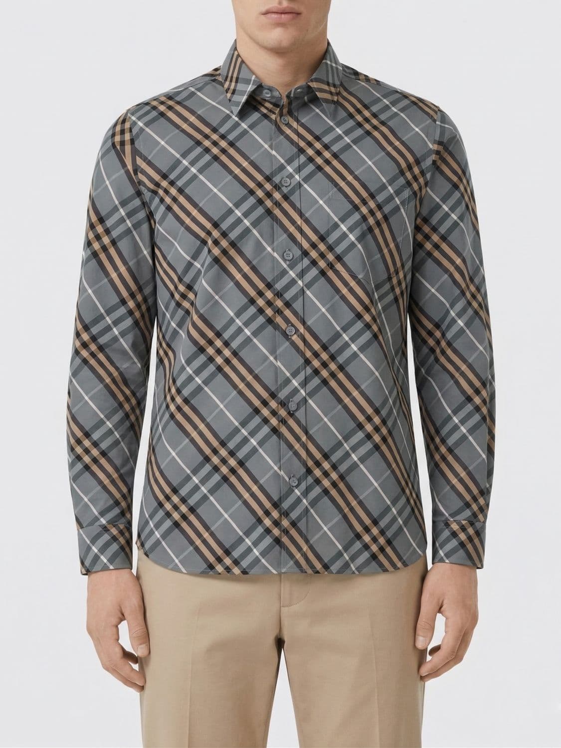 Burberry Casual Cotton Shirt with Vintage Check Print