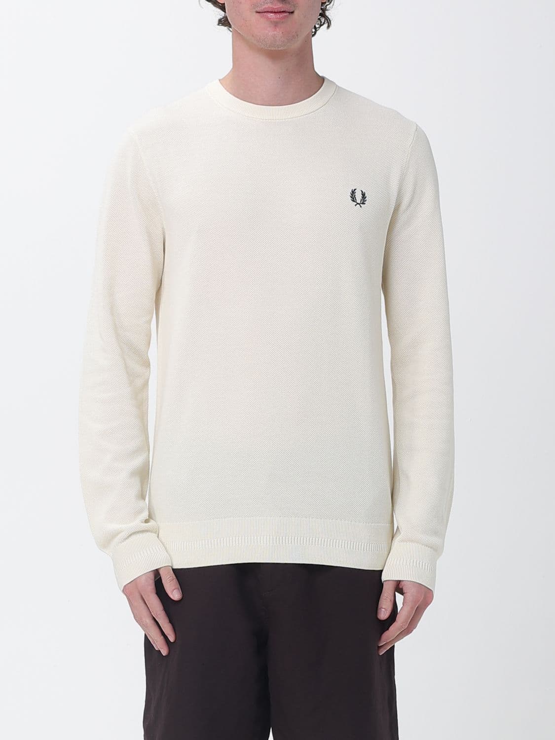 Fred Perry Crew Neck Sweater With Logo · XXL