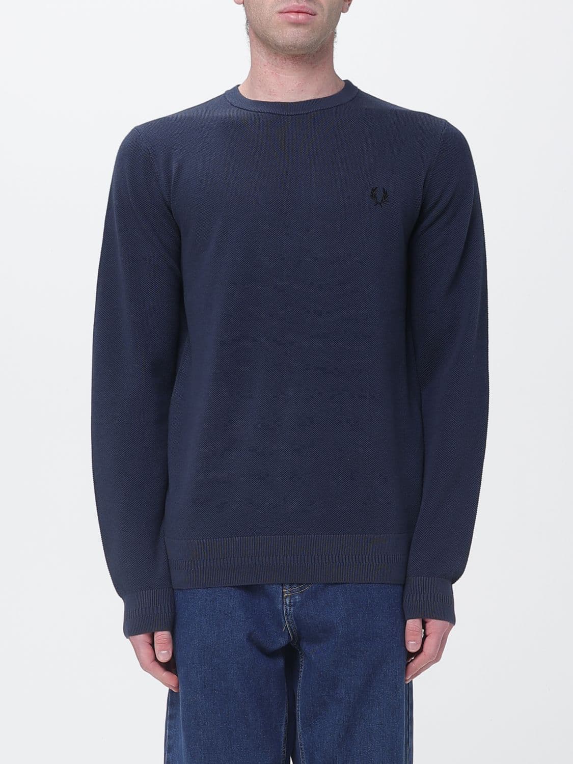 Fred Perry Crew Neck Sweater With Logo · S