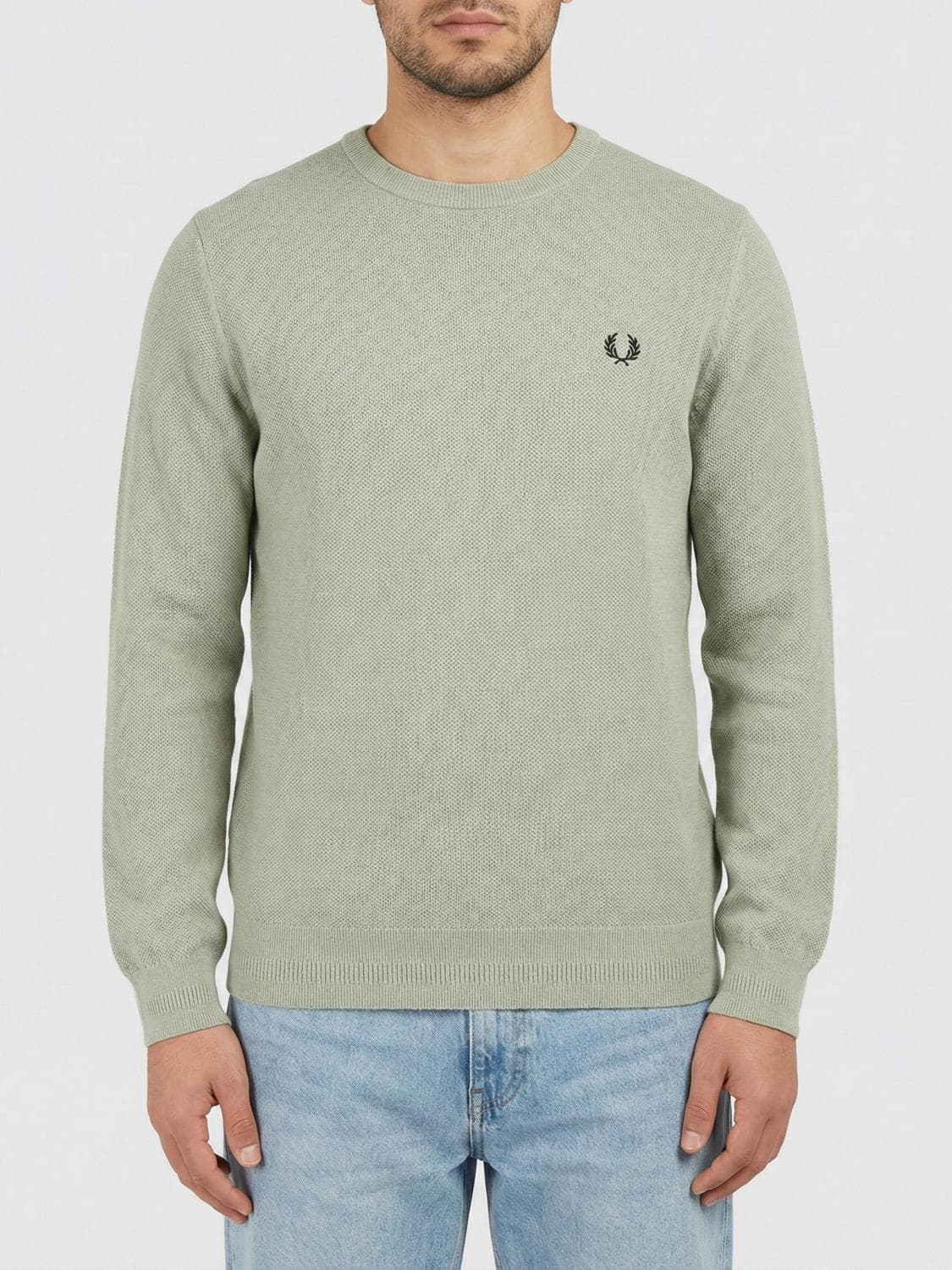 Fred Perry Crew Neck Sweater With Logo