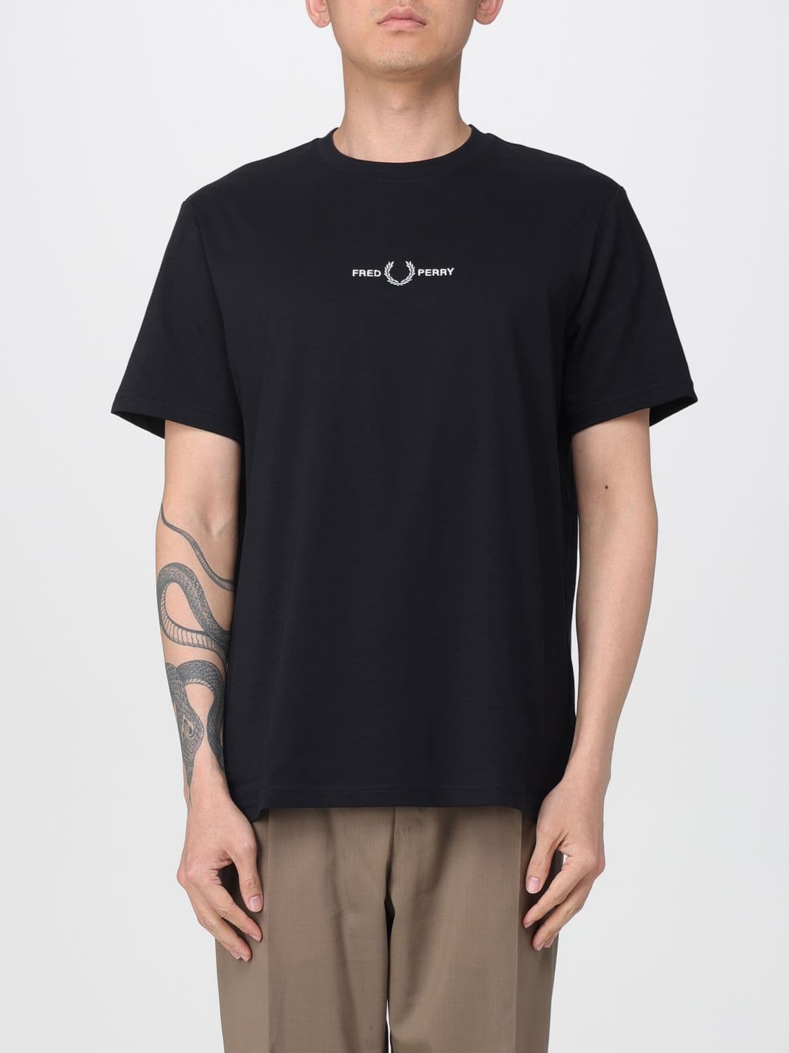 Fred Perry Cotton T-Shirt with Logo