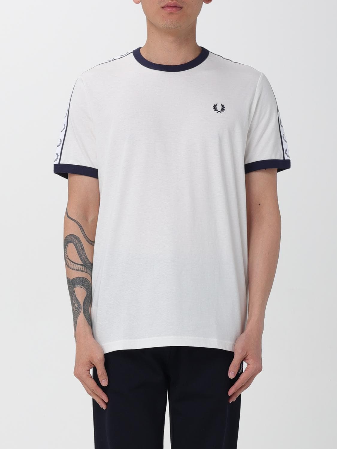 Fred Perry Cotton T-Shirt with Logo