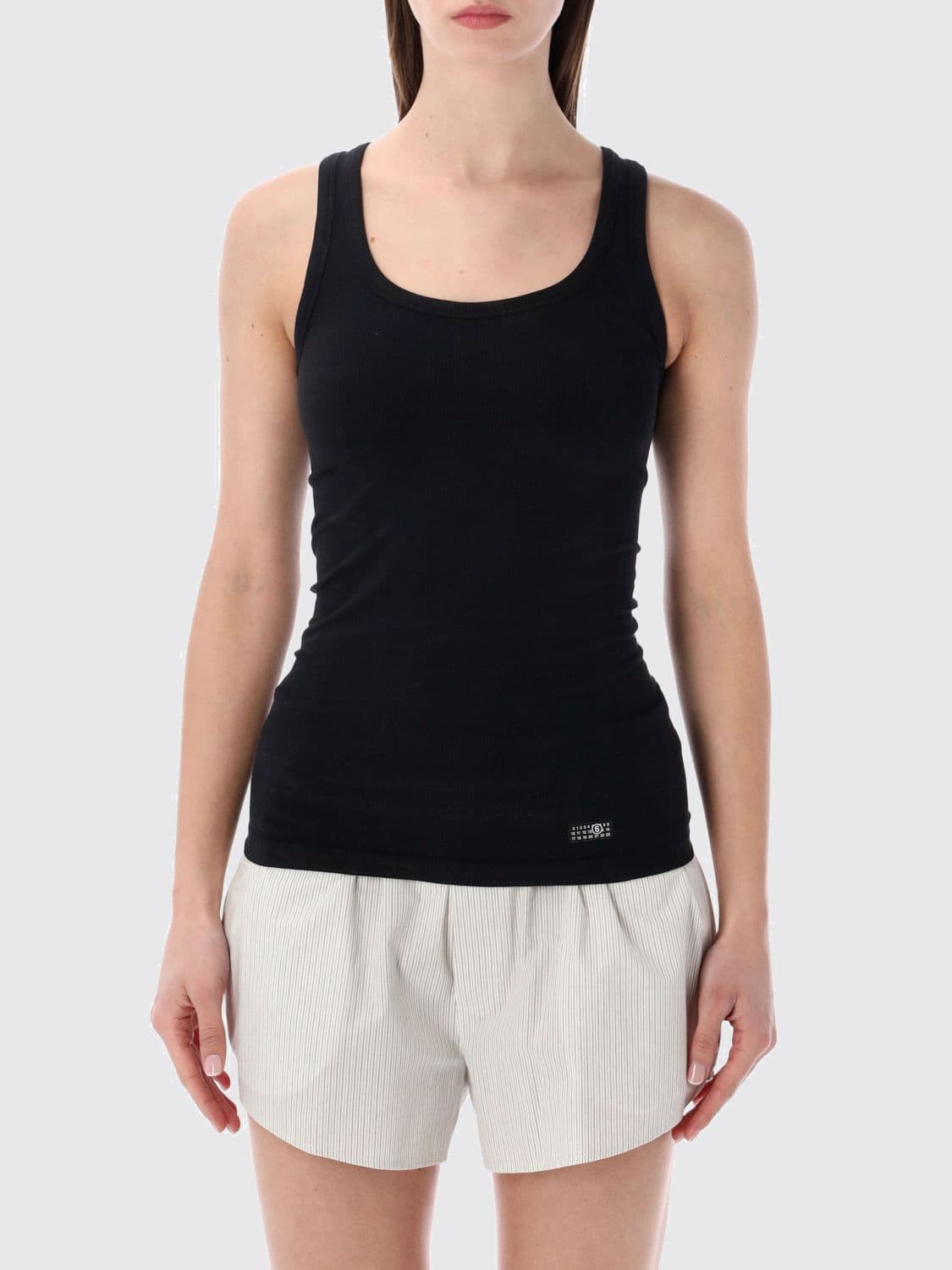 Mm6 Maison Margiela Basic Cotton Blend Tank Top