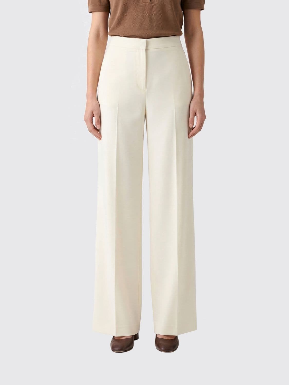 Max Mara Dentice Wide-Leg Trousers in Cotton Blend