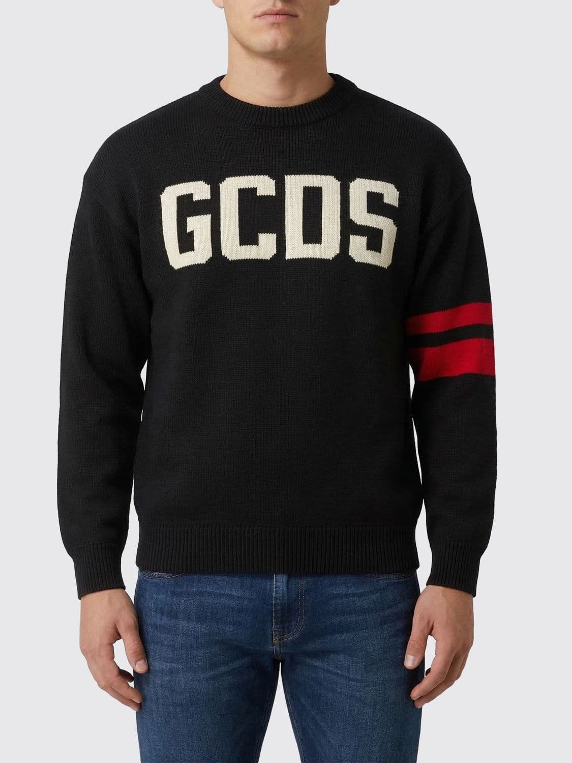Gcds Cotton Logo Knit Sweater