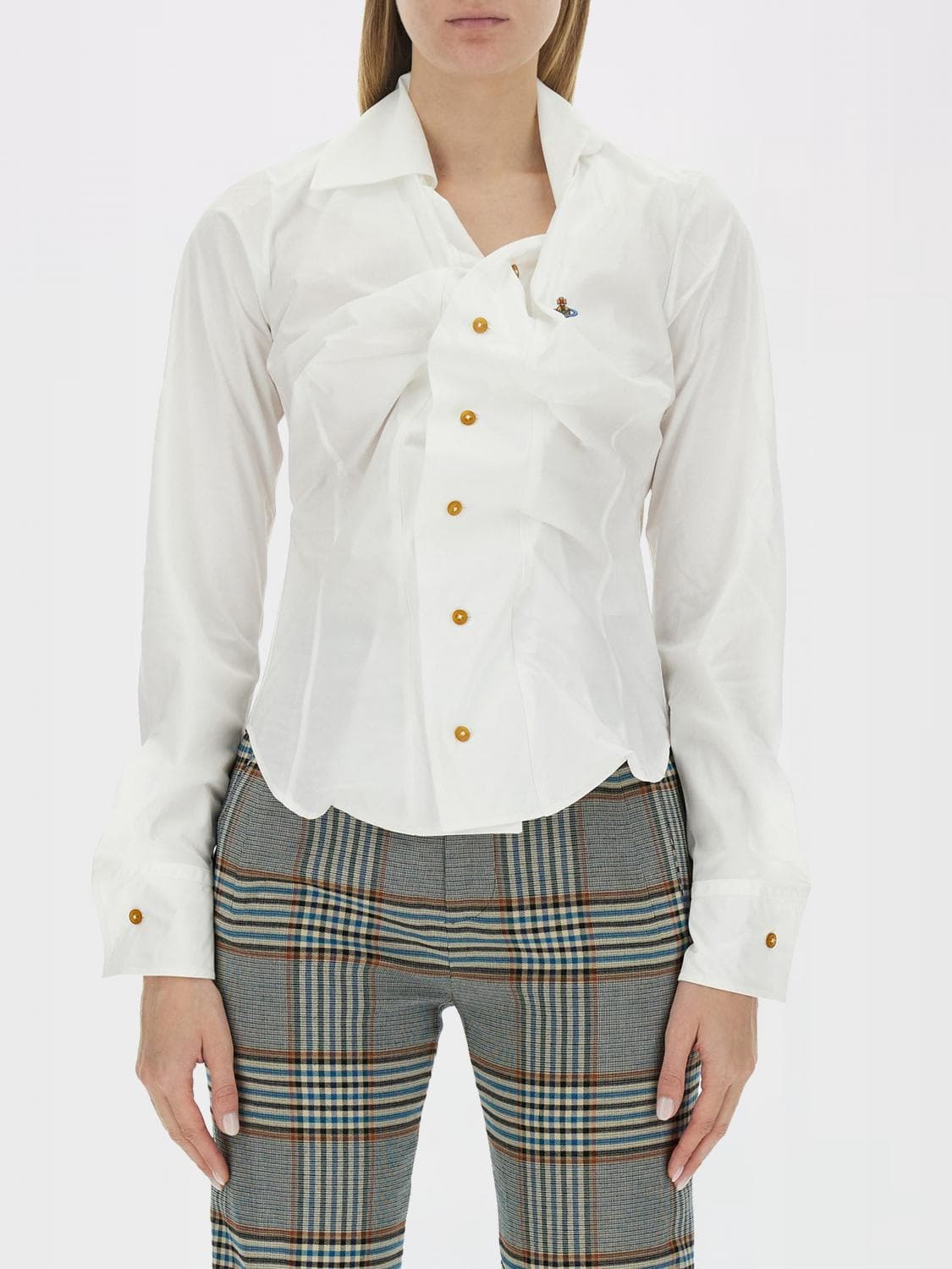 Vivienne Westwood Cotton Ruched Shirt