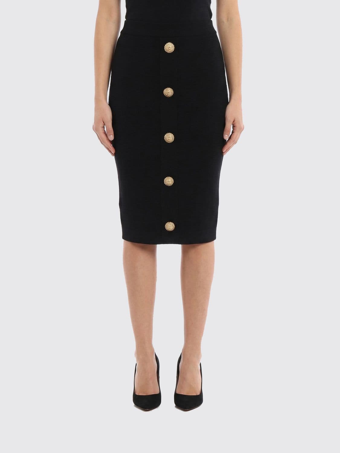 Balmain Viscose Pencil Skirt