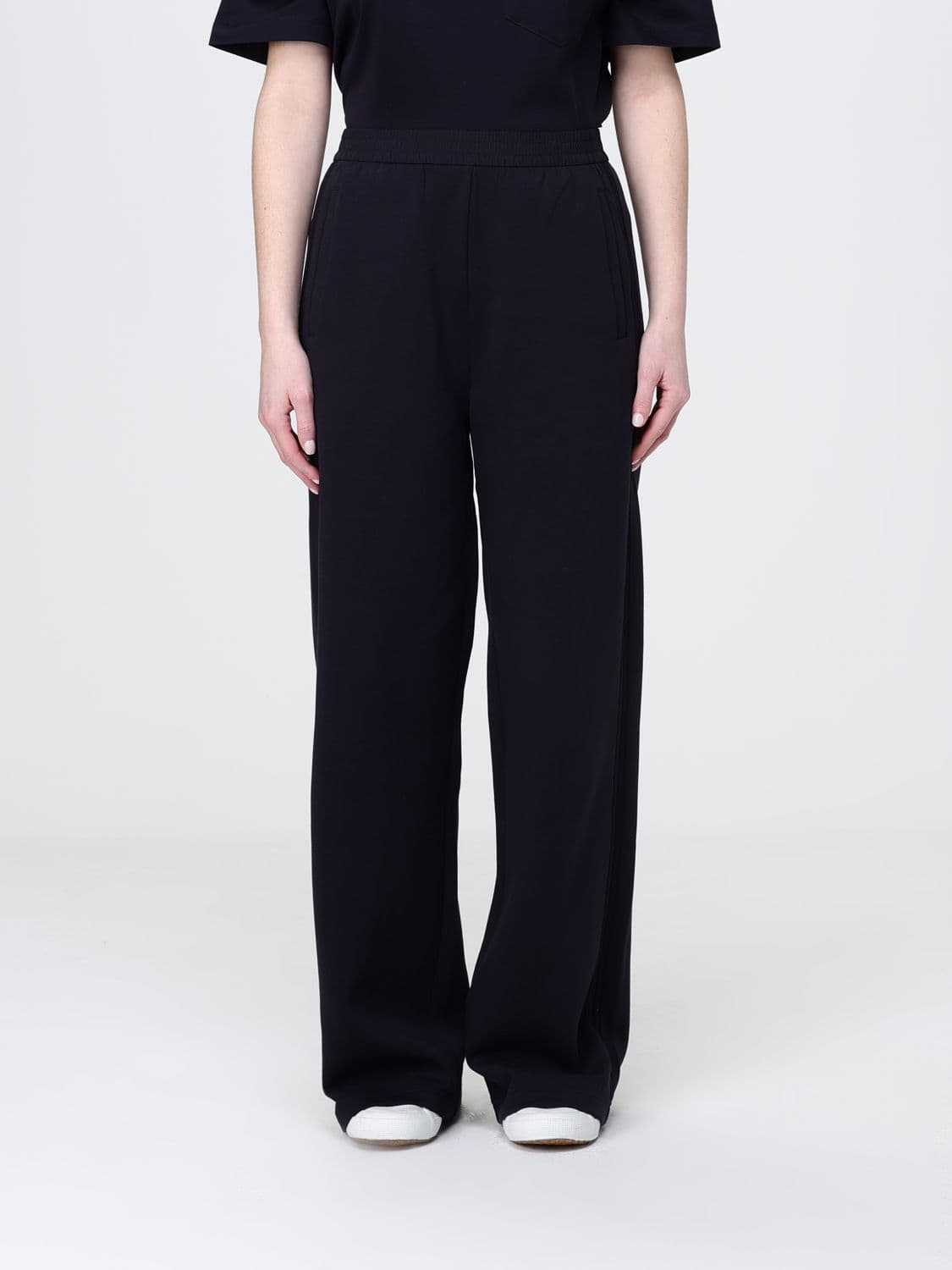 Emporio Armani Cotton Blend Travel Essential Palazzo Trousers