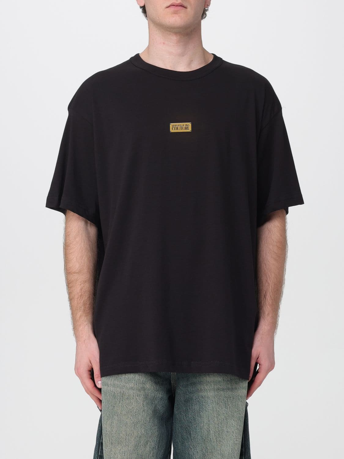 Versace Jeans Couture Oversize Cotton T-Shirt with Logo