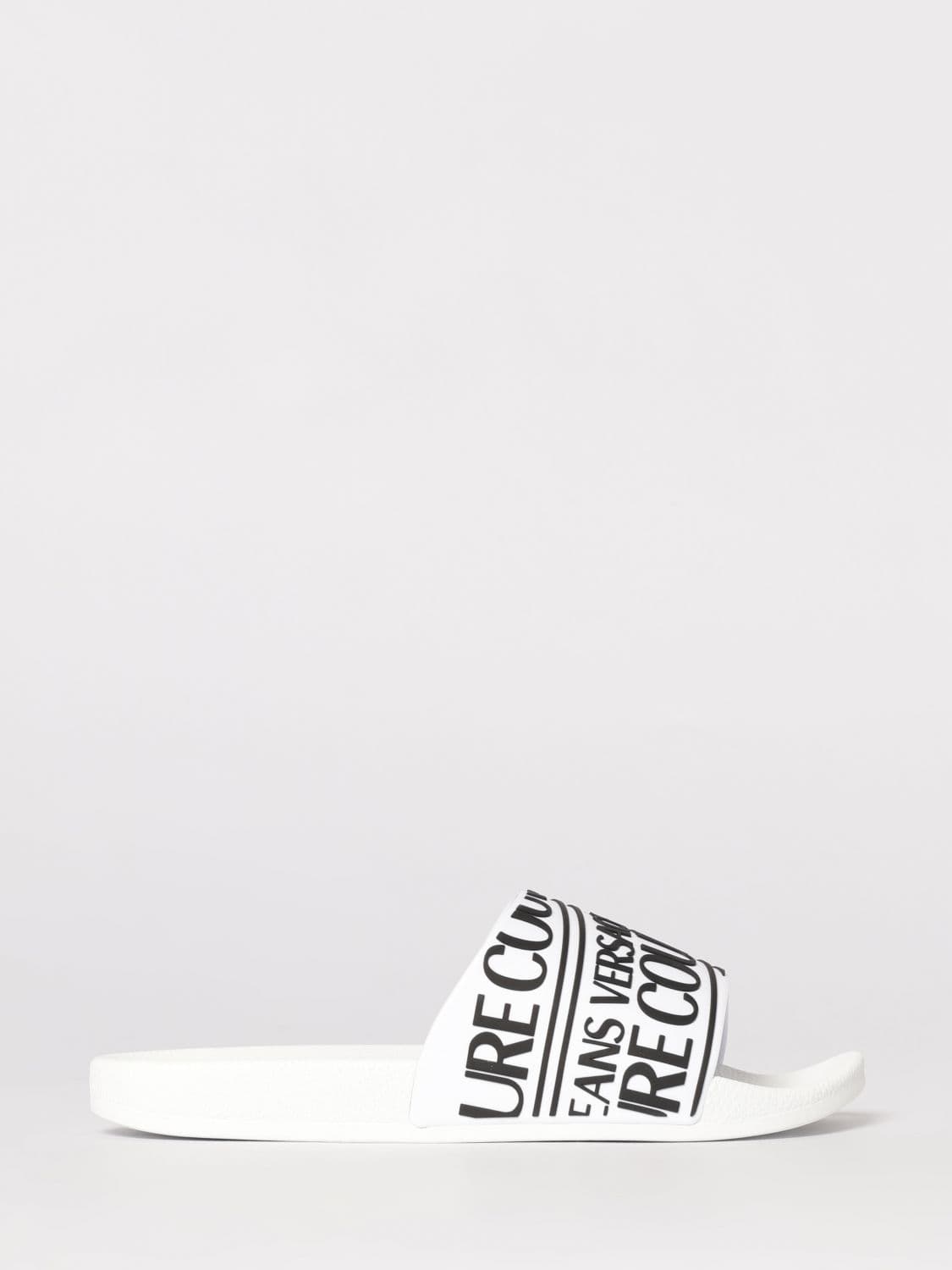 Versace Jeans Couture Logo Print Rubber Sliders