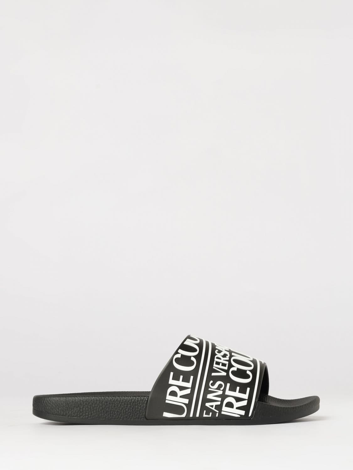 Versace Jeans Couture Logo Print Rubber Sliders