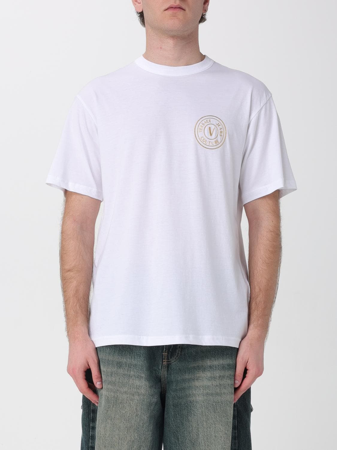Versace Jeans Couture Cotton T-Shirt with Logo
