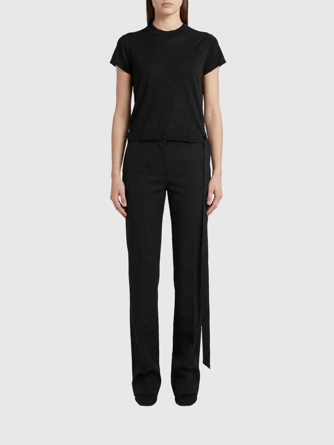 Rick Owens Drkshdw Cotton T-Shirt with Webbing