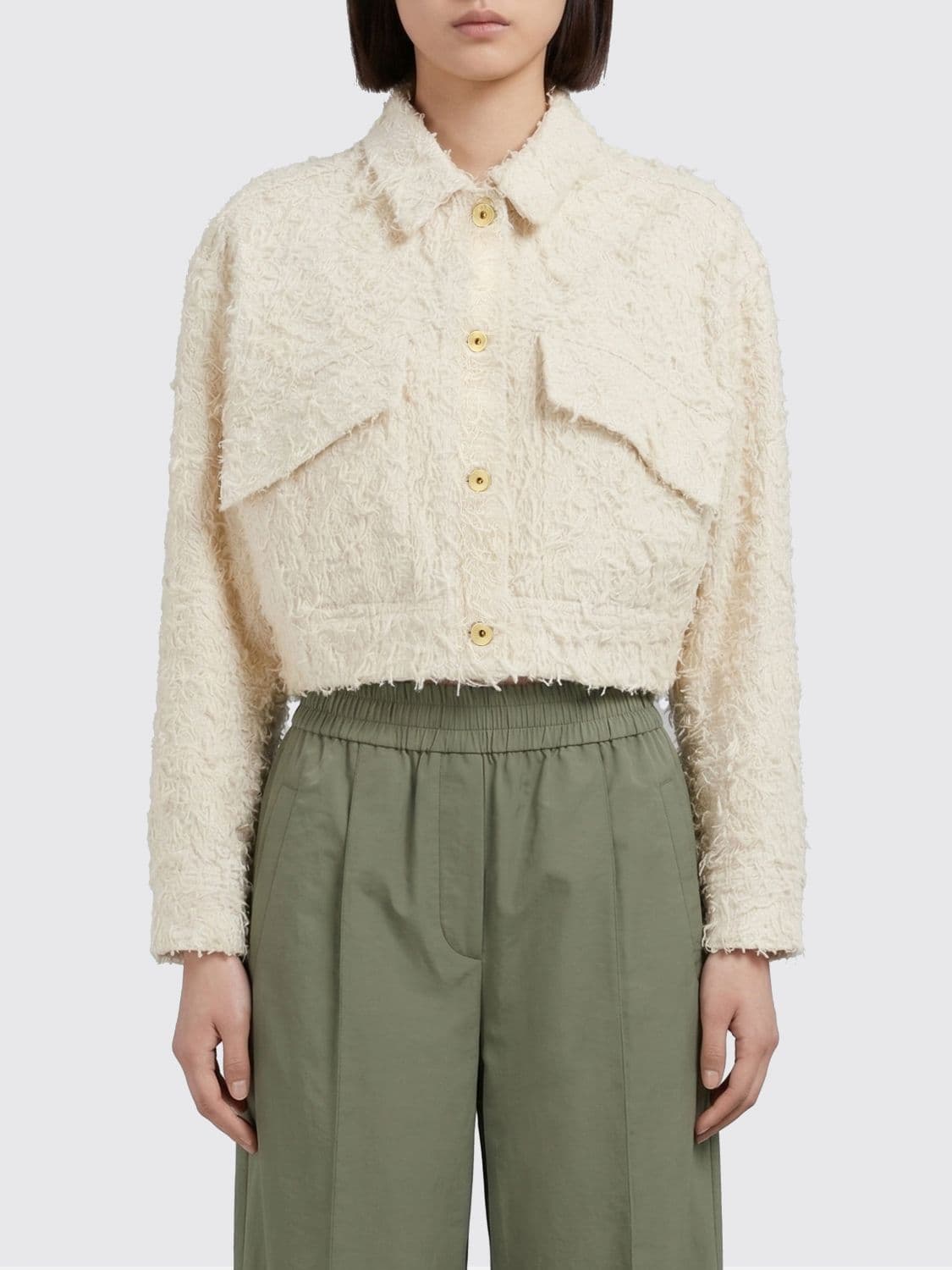 Brunello Cucinelli Fuzzy Denim Jacket