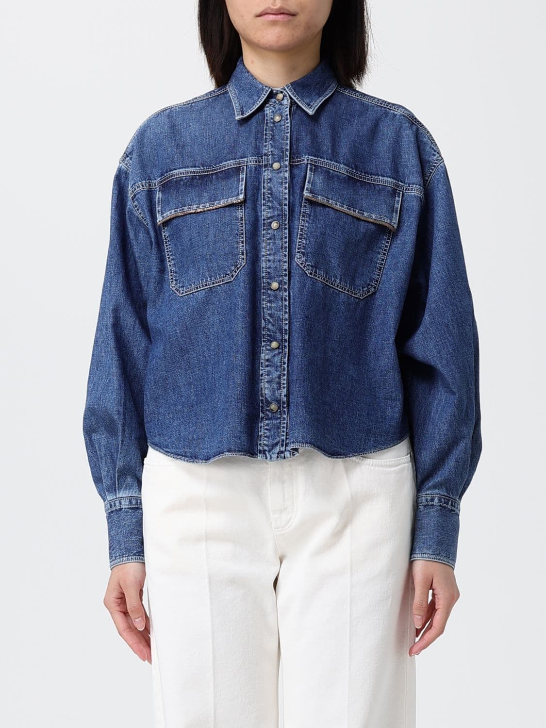 Brunello Cucinelli Cotton Denim Shirt