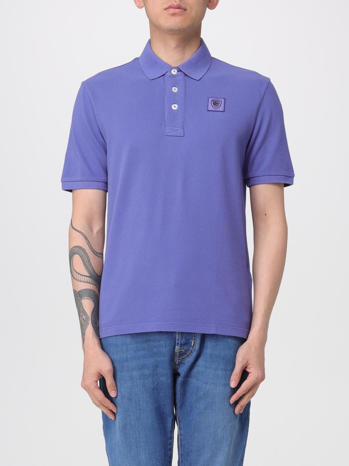 Blauer Cotton Polo Shirt with Logo