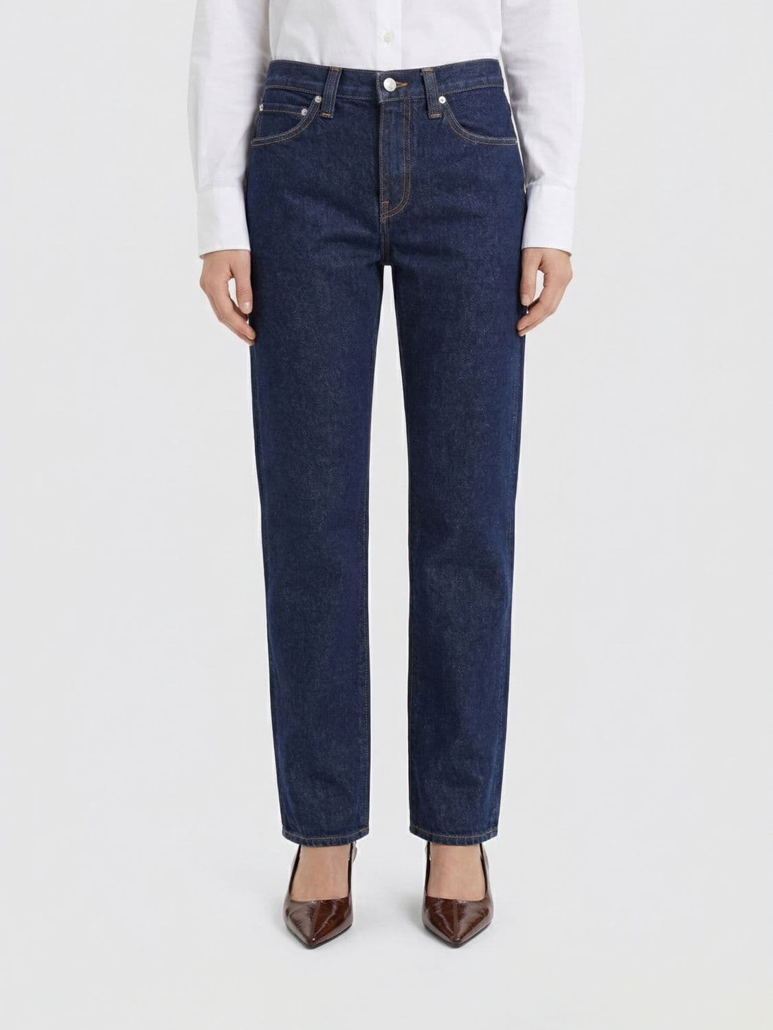 Khaite Cotton Denim Farley Straight Jeans