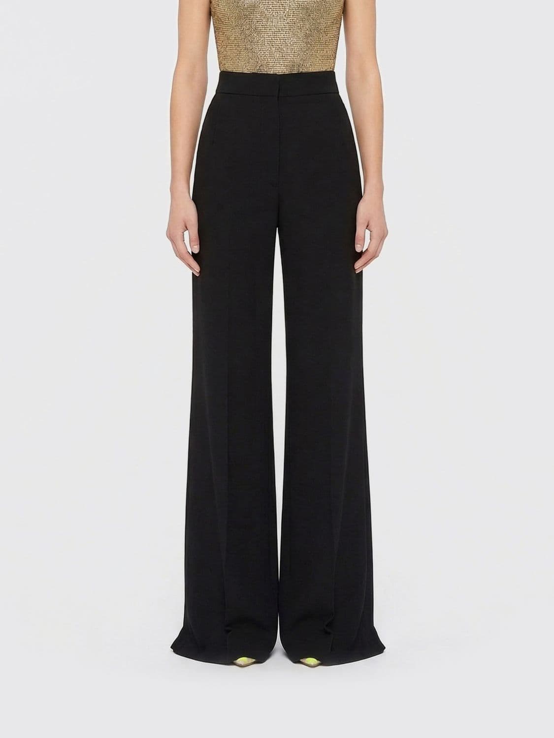 Dries Van Noten Wool Blend Flared Trousers
