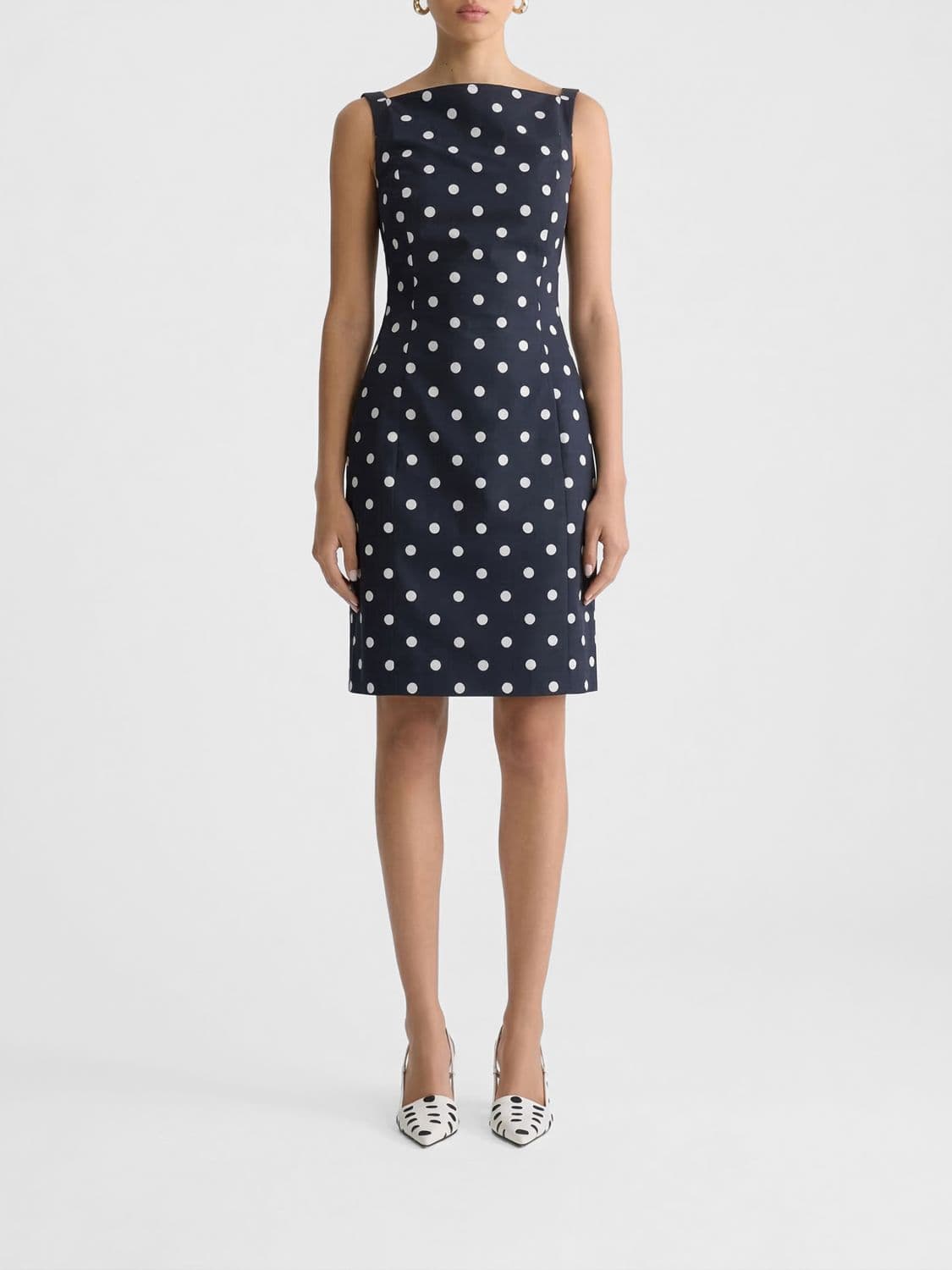Patou Polka Dot Crêpe Mini Dress