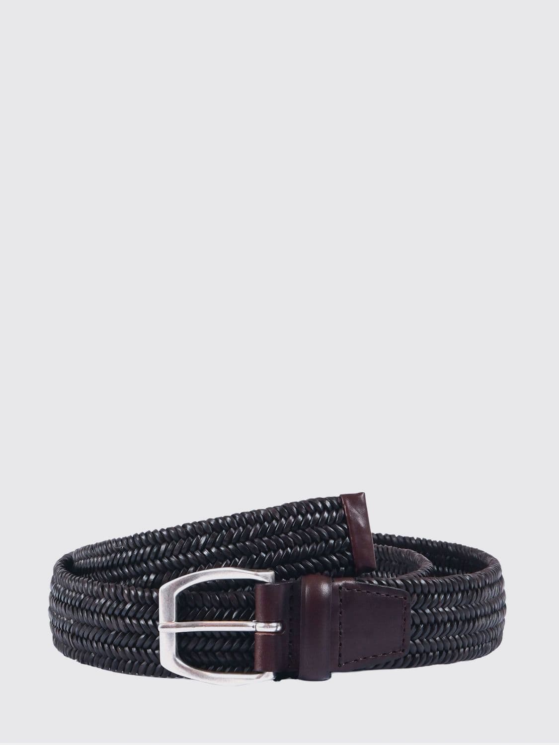 Orciani Wide Braided Leather Belt
