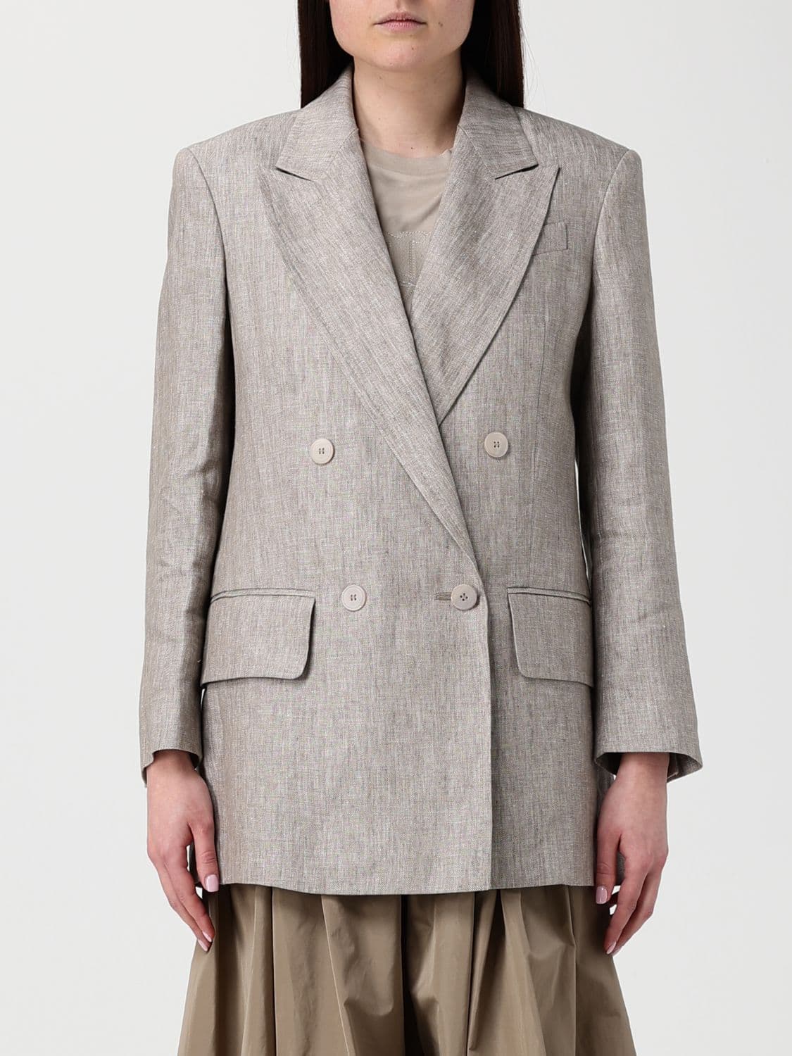Max Mara Double-Breasted Denim Blazer