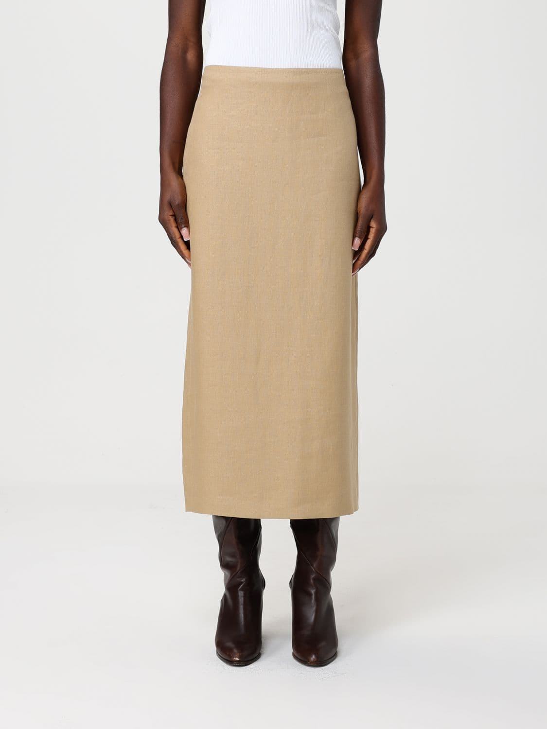 Max Mara Linen Midi Skirt
