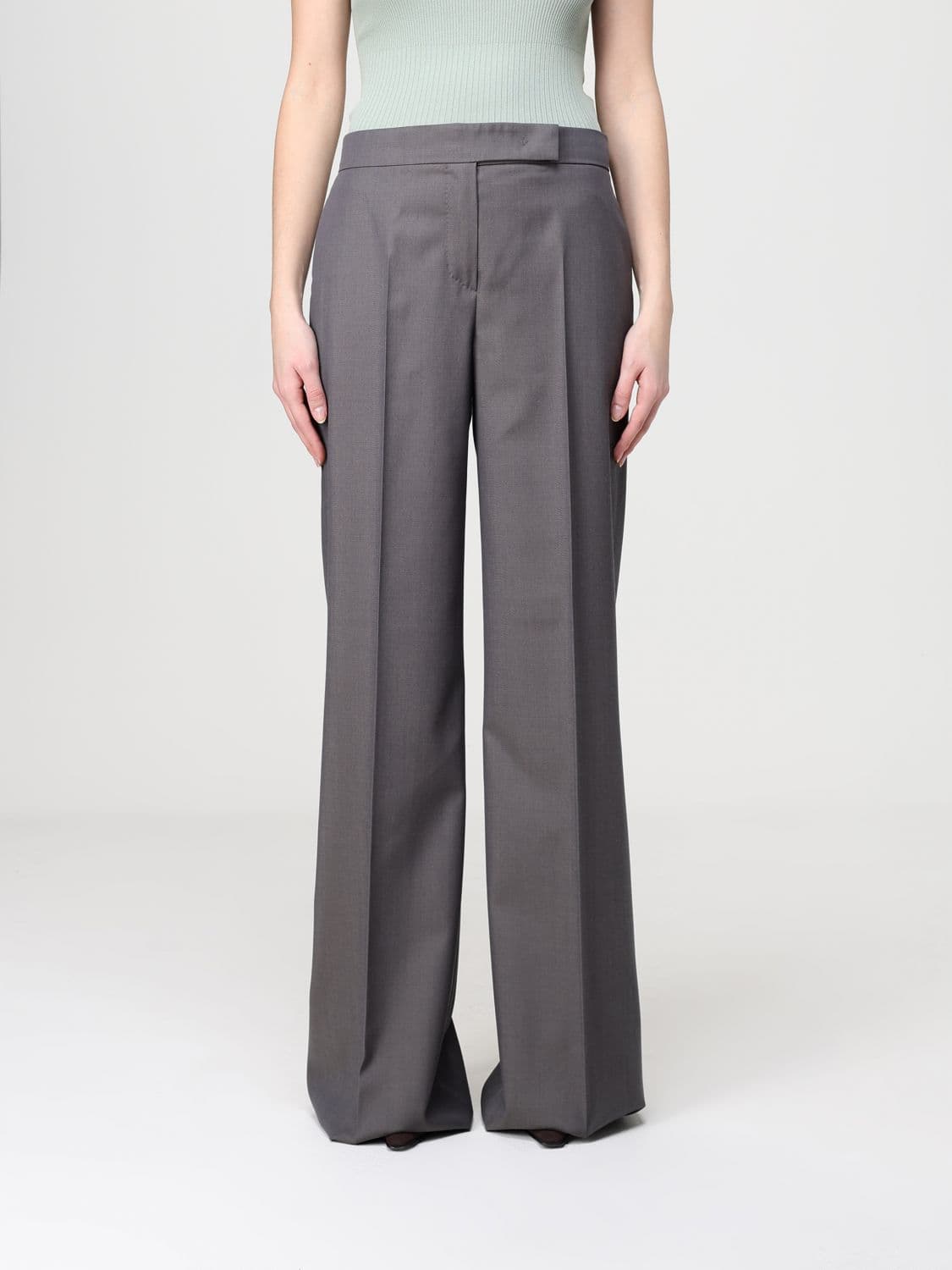 Max Mara Flannel Palazzo Trousers