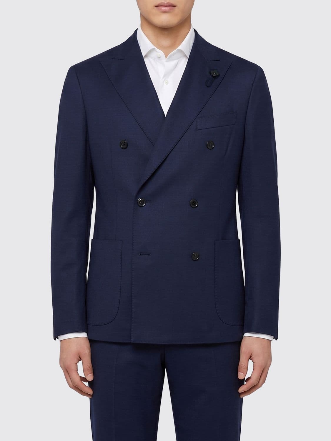 Lardini Double-Breasted Cotton Jacket