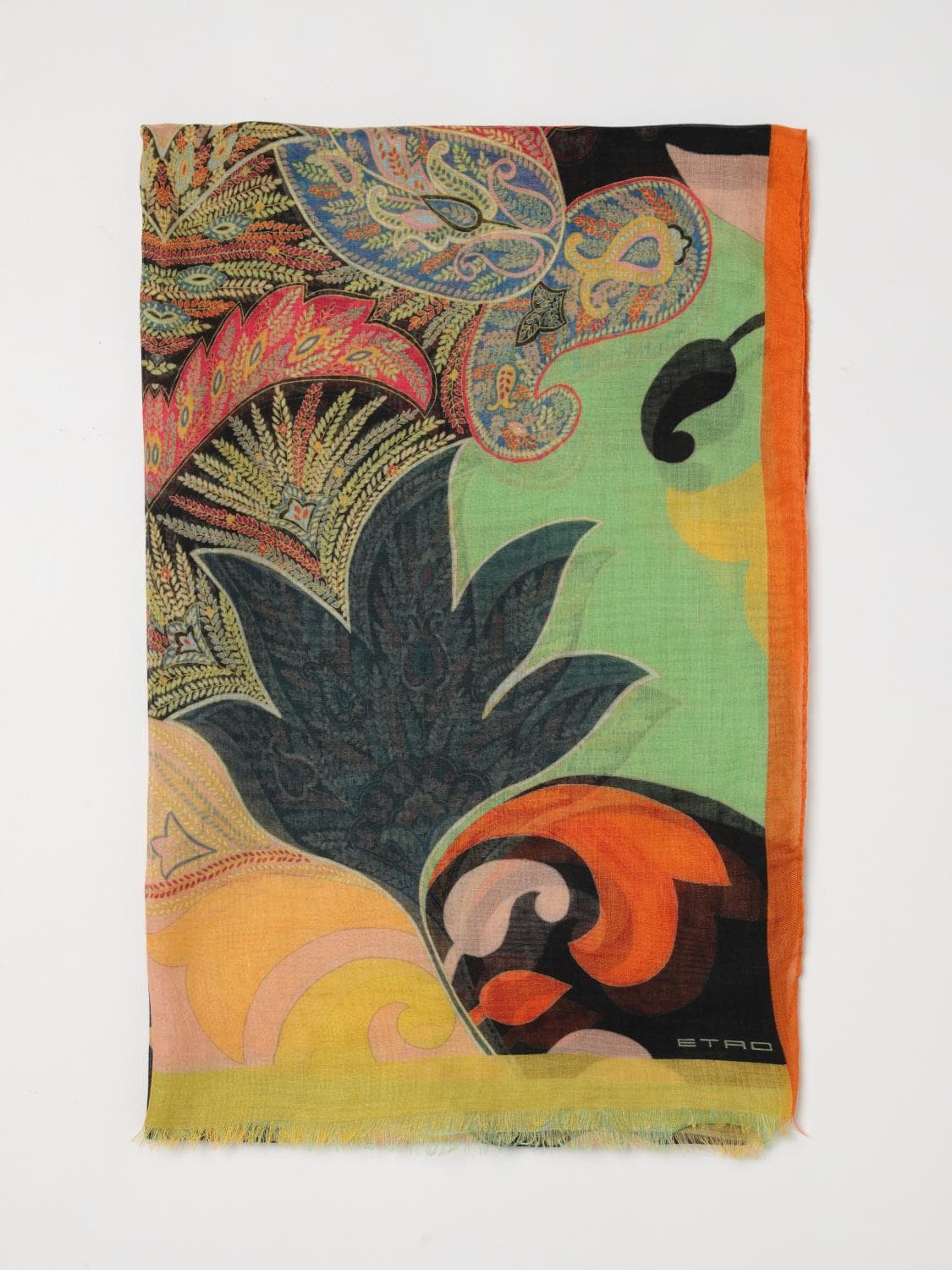 Etro Modal Blend Scarf with Floral Motif · OS