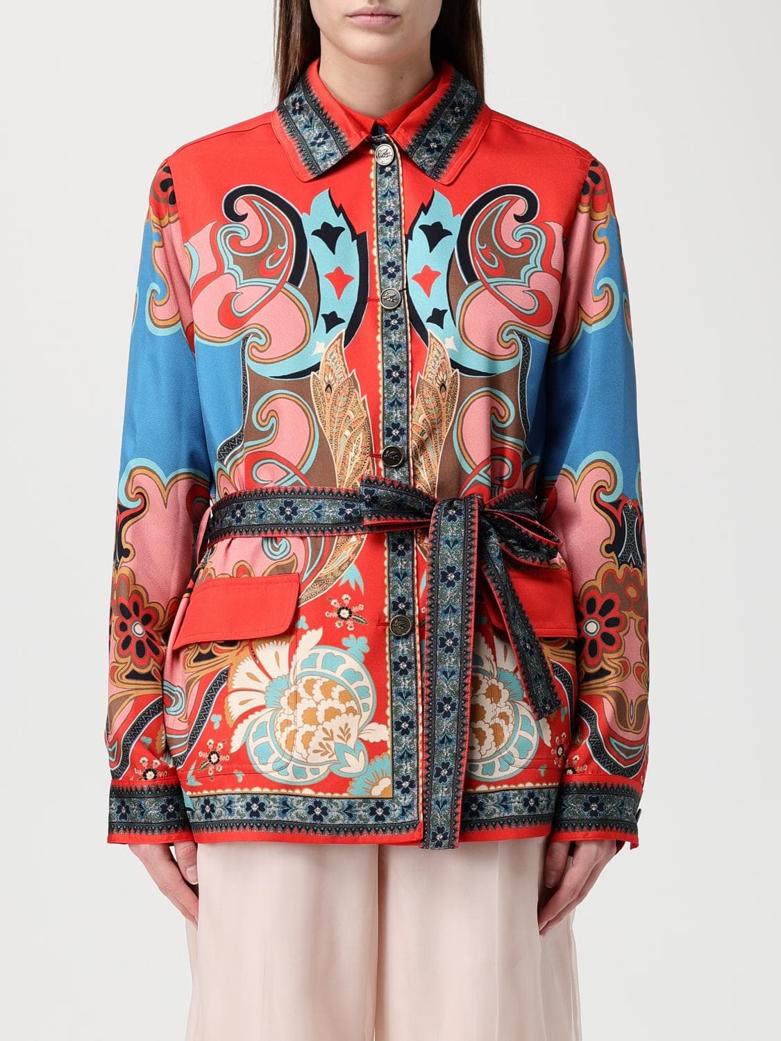Etro Silk Shirt with Paisley Print · 44