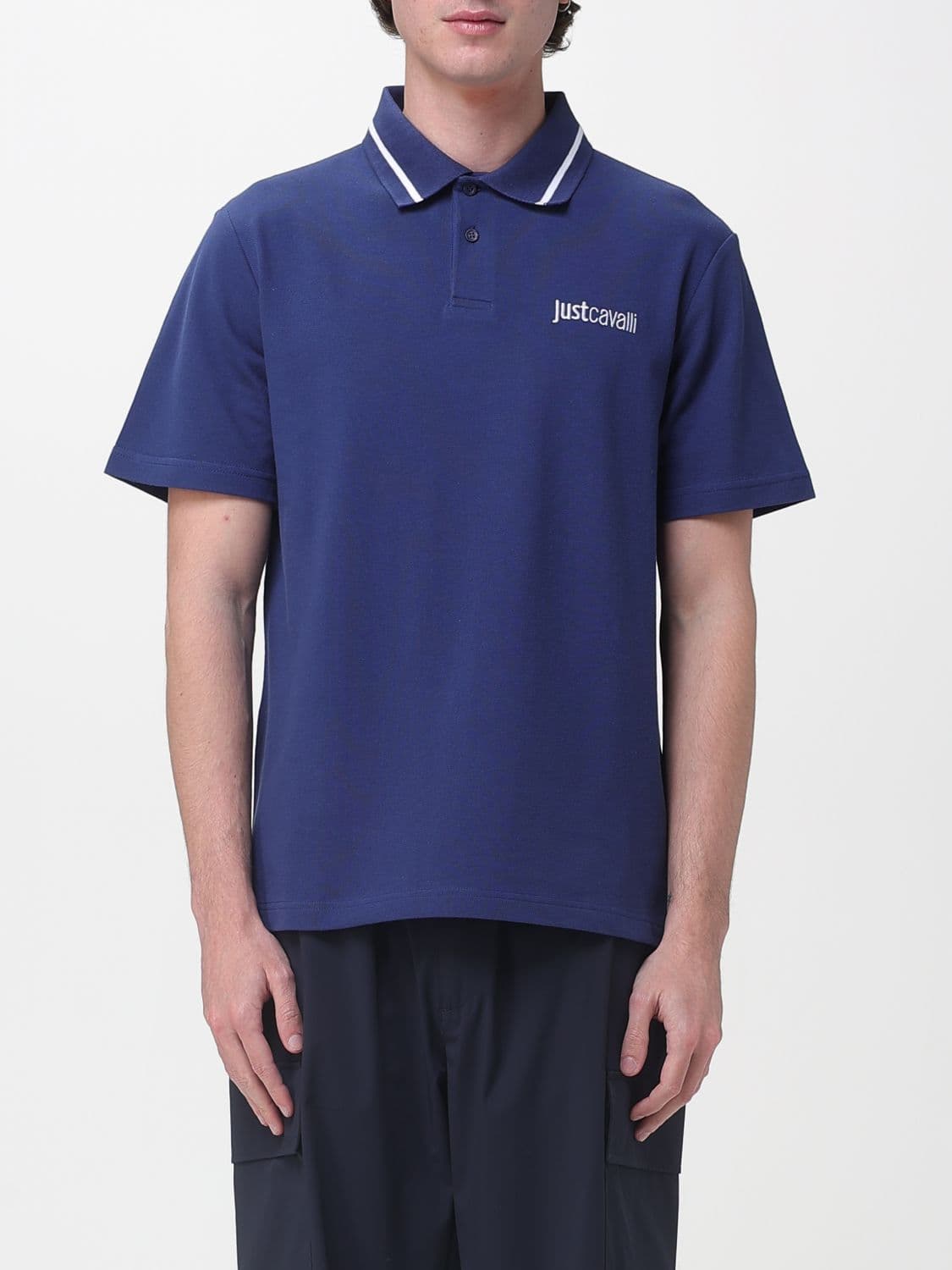 Just Cavalli Cotton Polo Shirt with Logo