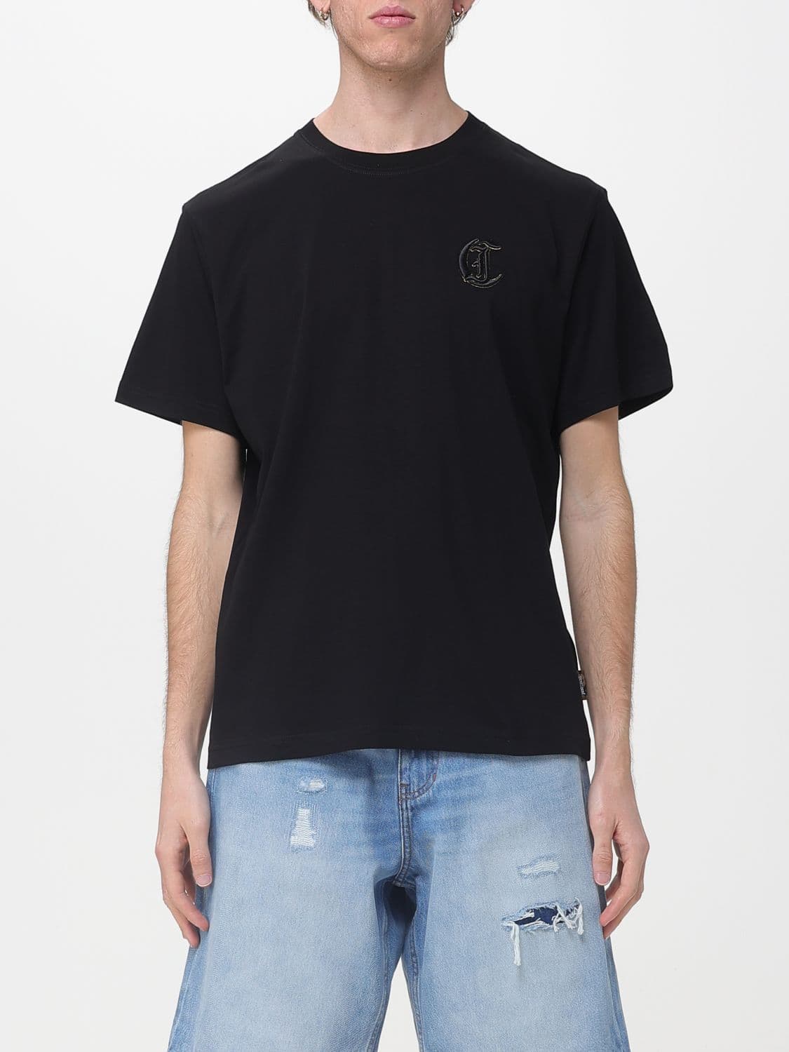 Just Cavalli Cotton T-Shirt with Logo