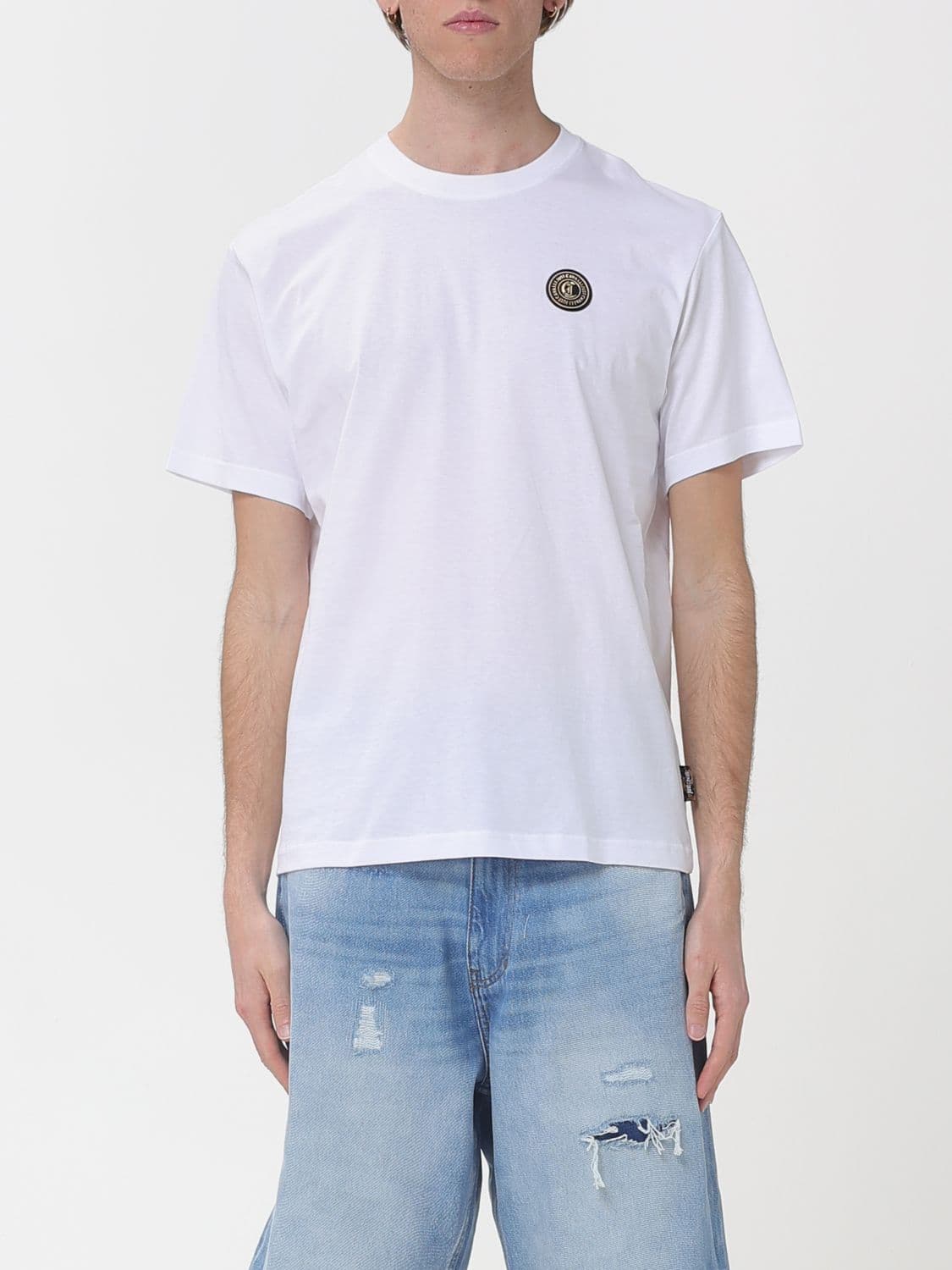 Just Cavalli Cotton T-Shirt with Logo