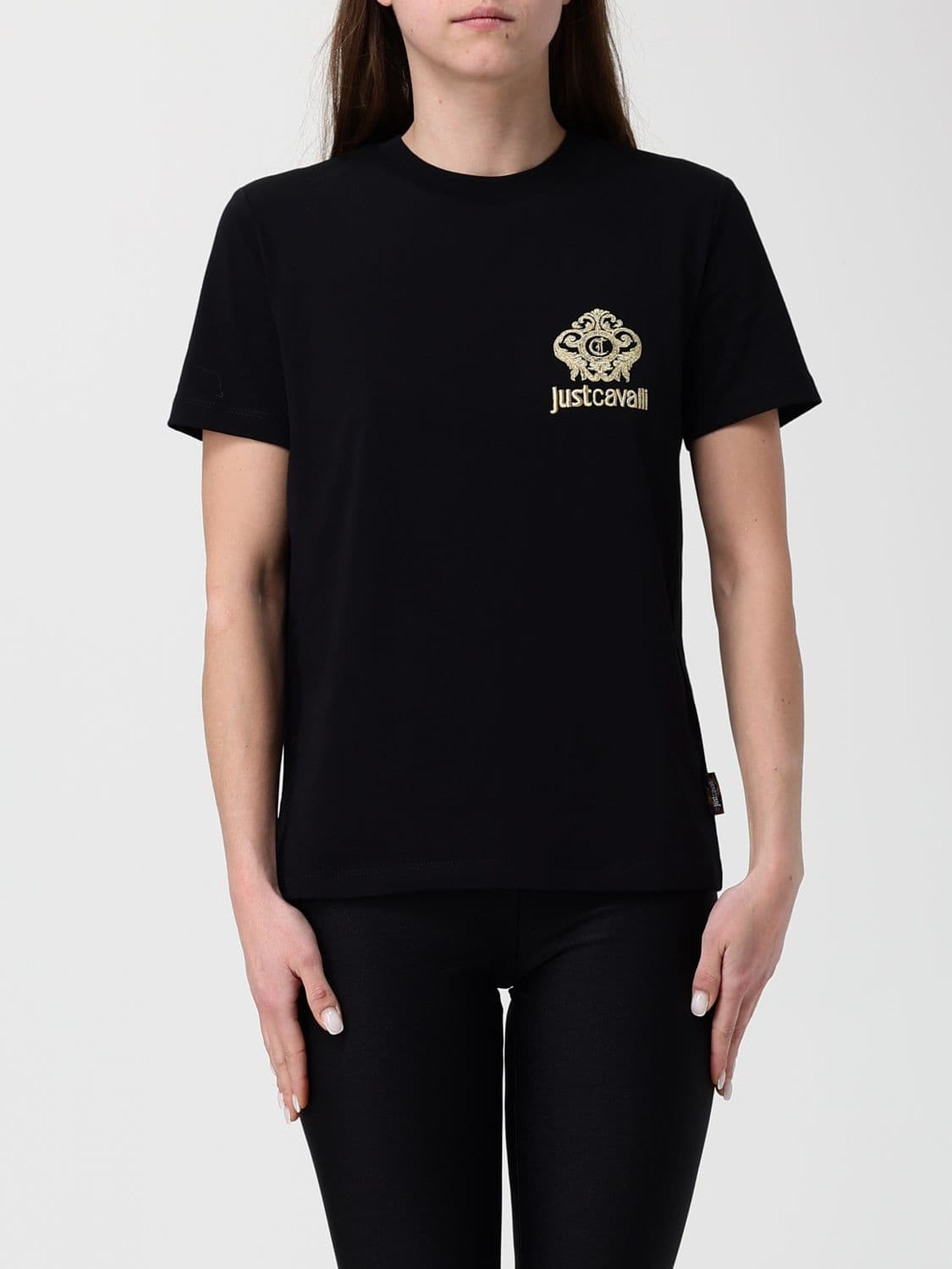 Just Cavalli Cotton T-Shirts with Logo