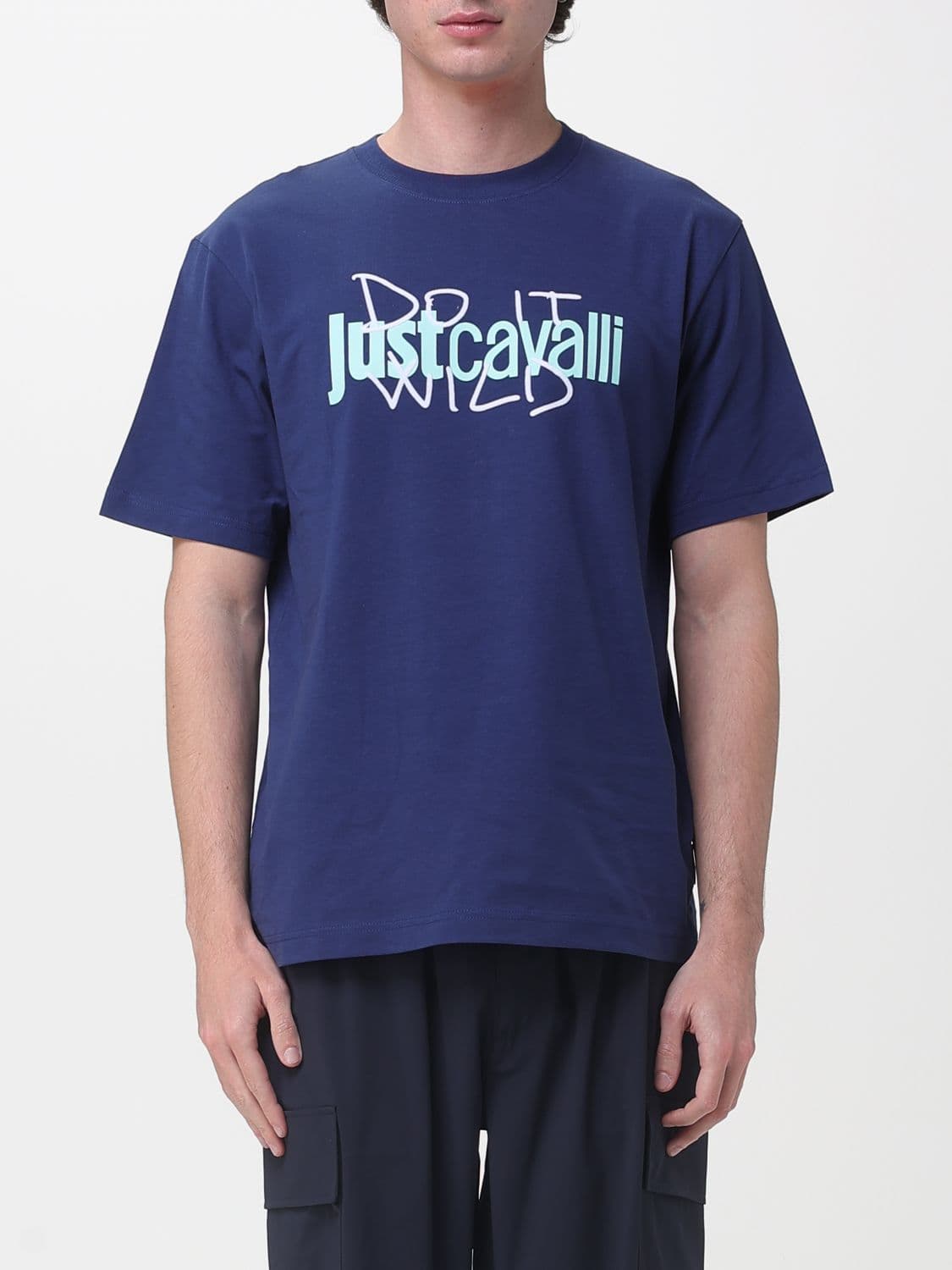 Just Cavalli Cotton T-Shirt with Logo
